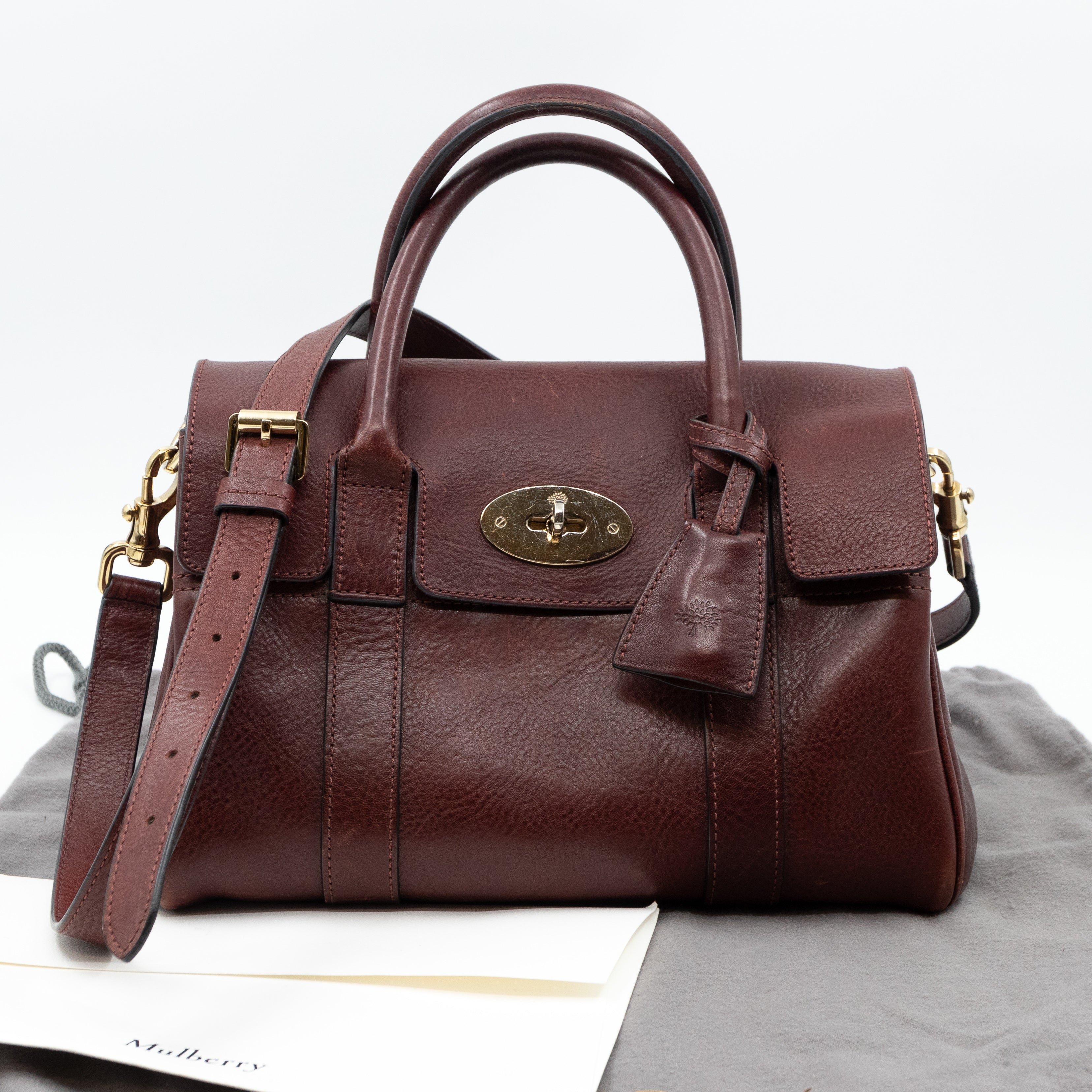 Small Bayswater Satchel Oxblood Leather