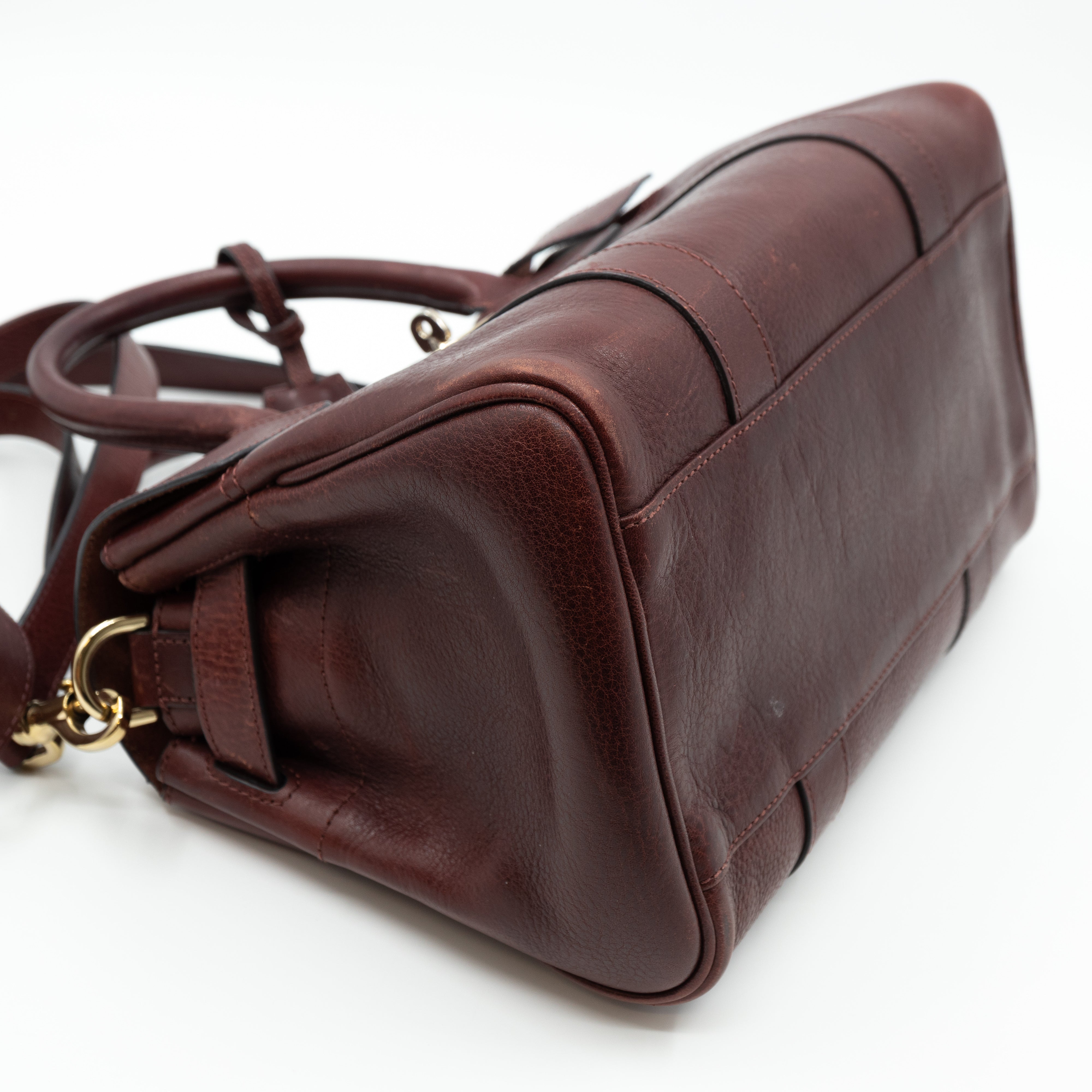 Small Bayswater Satchel Oxblood Leather