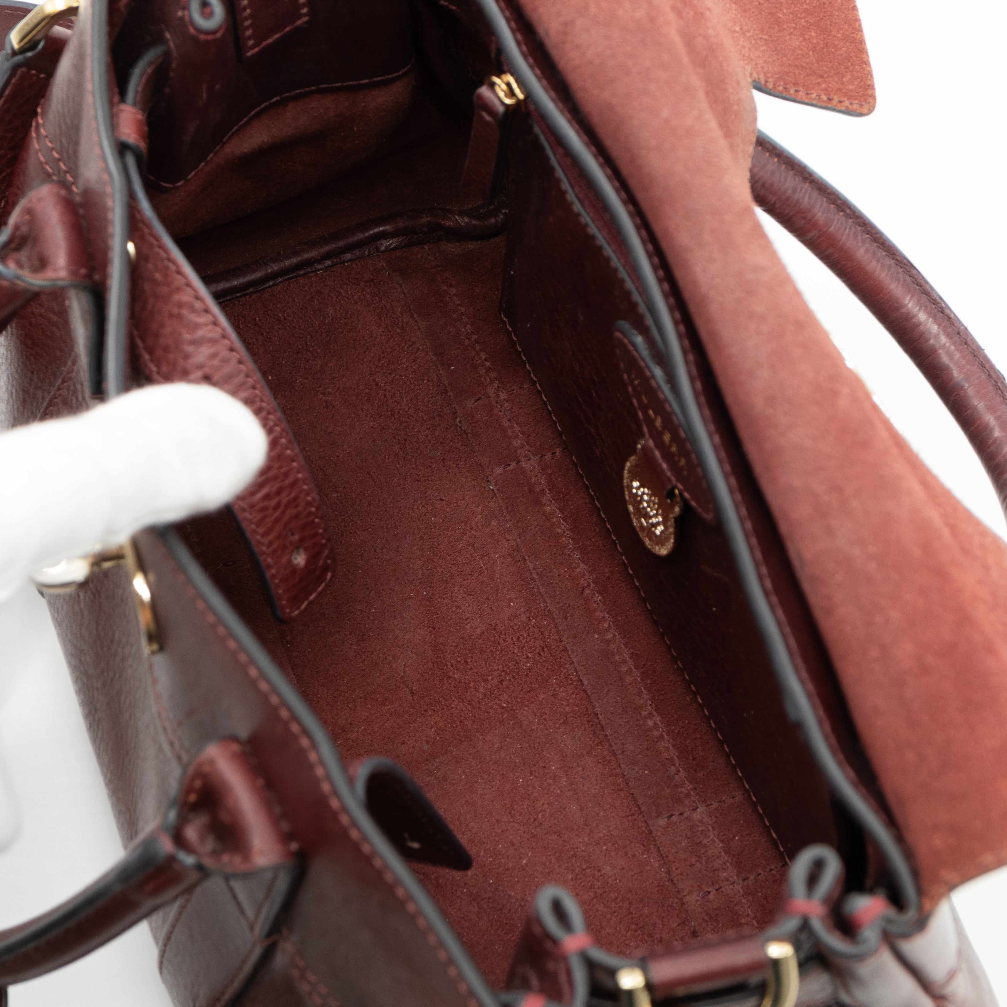 Small Bayswater Satchel Oxblood Leather