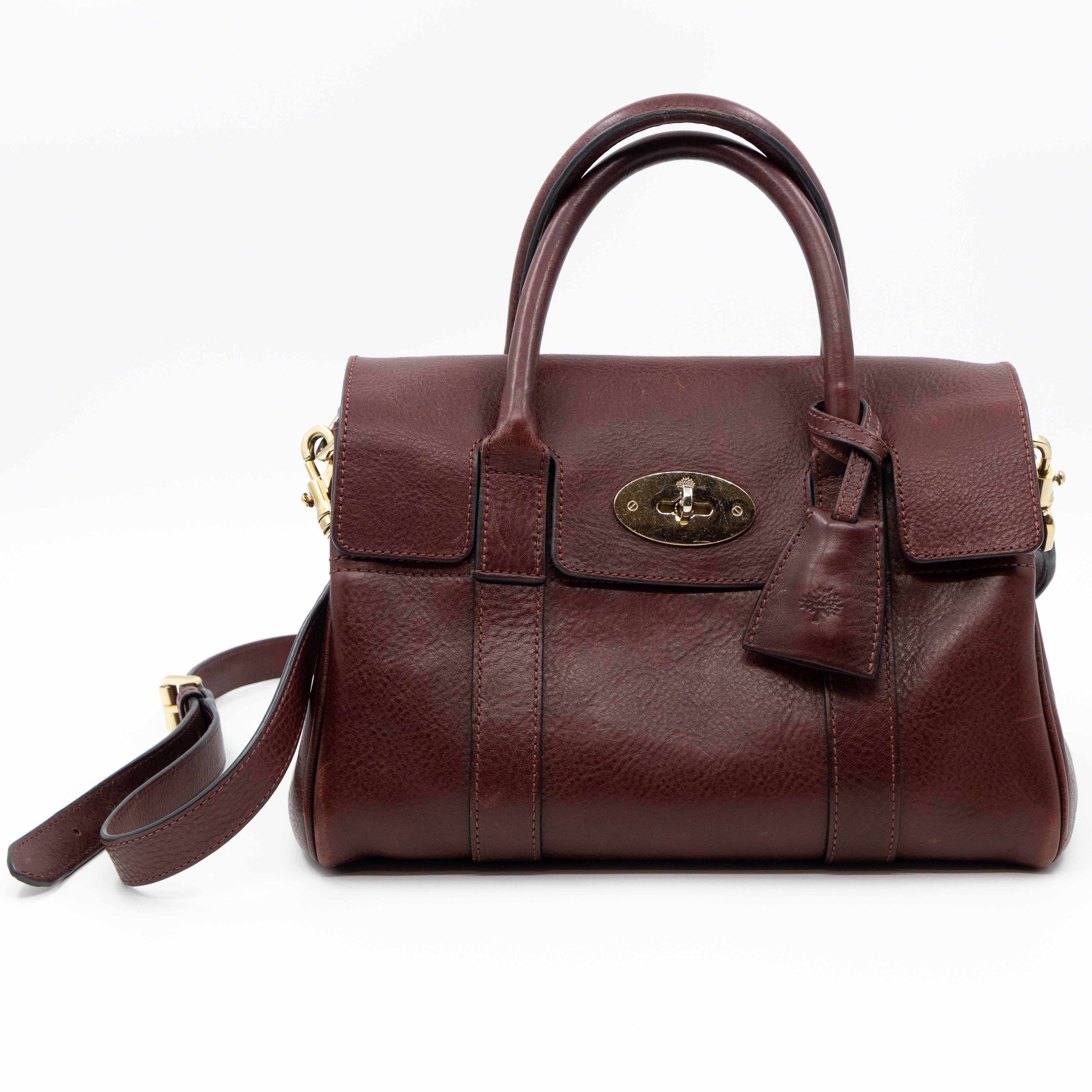 Small Bayswater Satchel Oxblood Leather