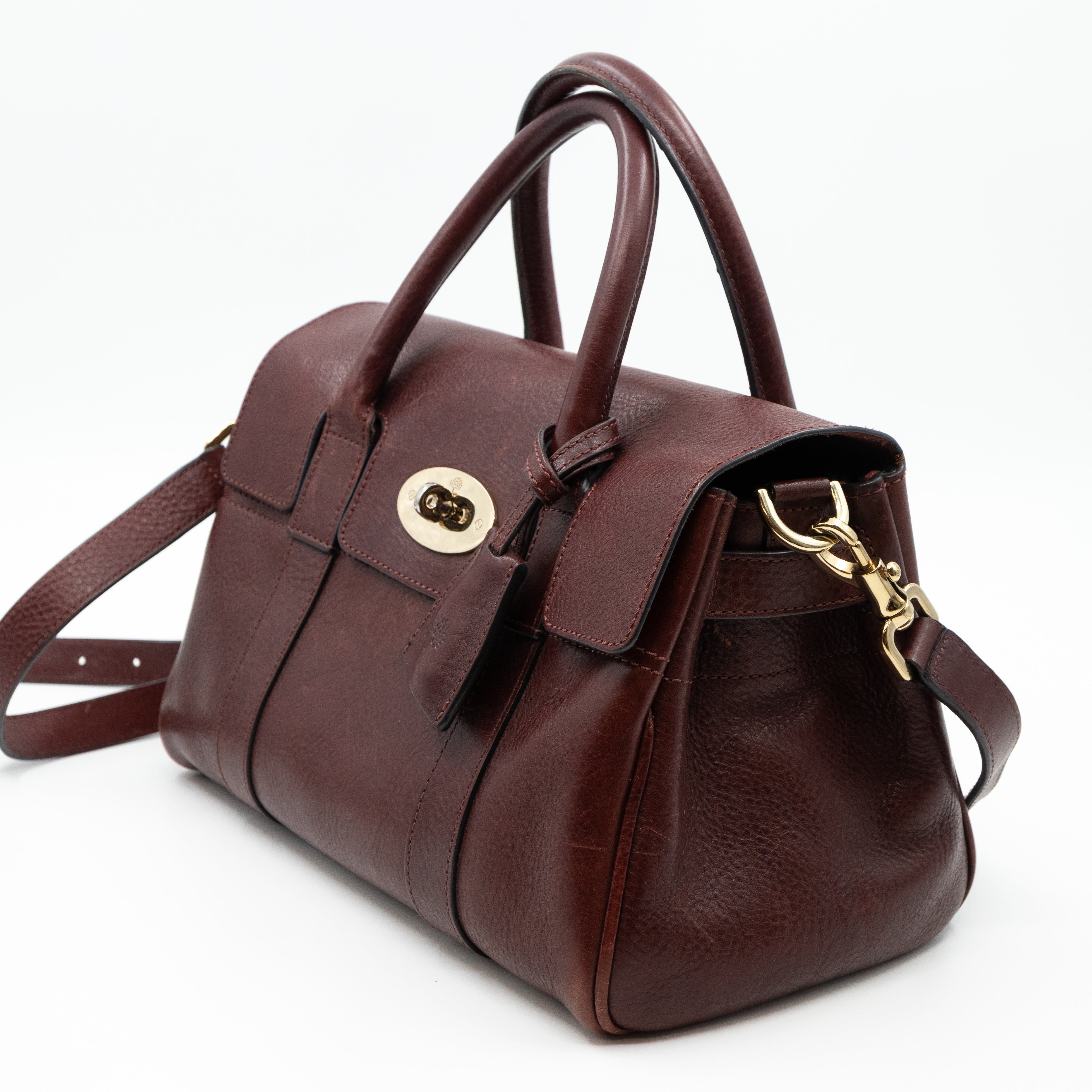 Small Bayswater Satchel Oxblood Leather