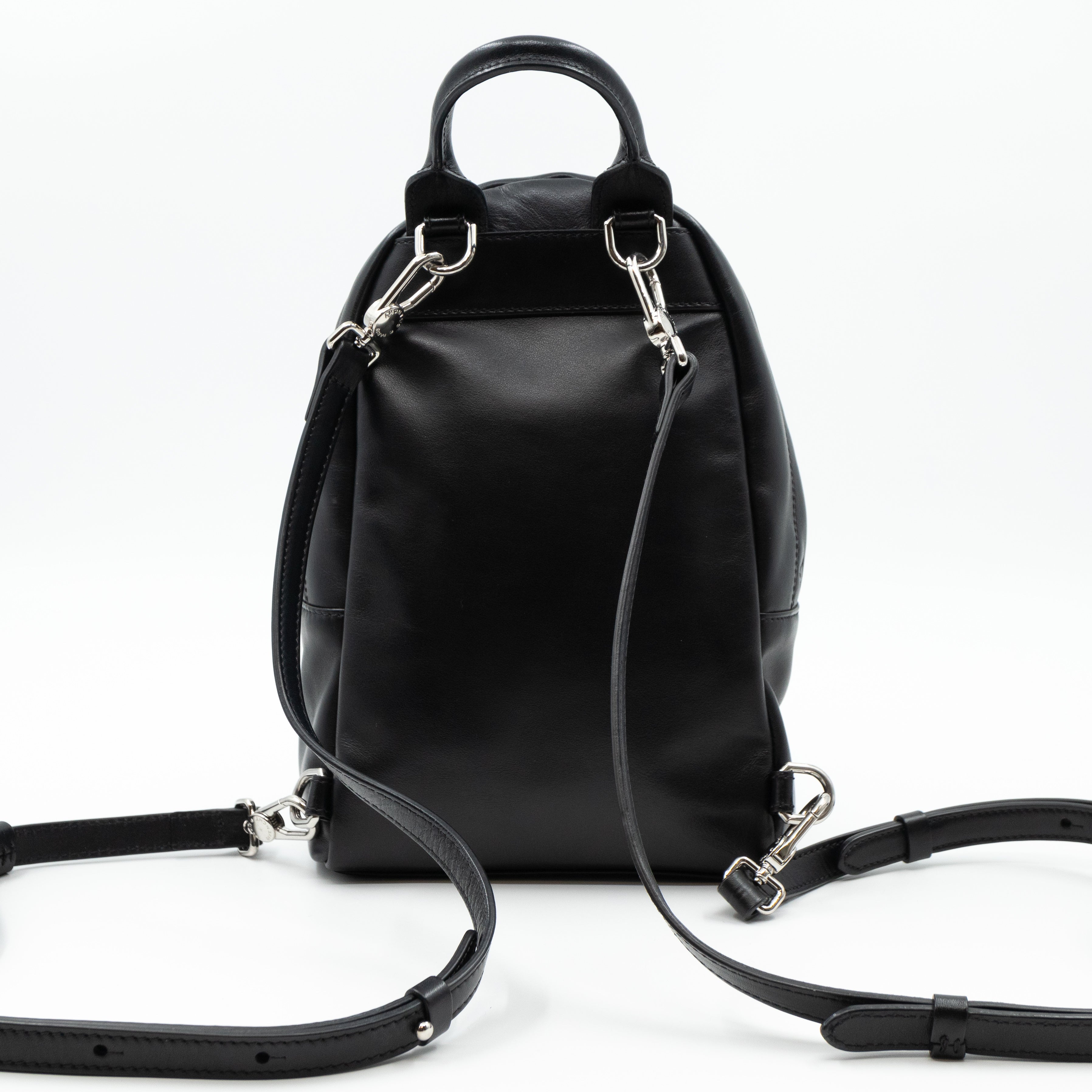 Nano Backpack Black Leather