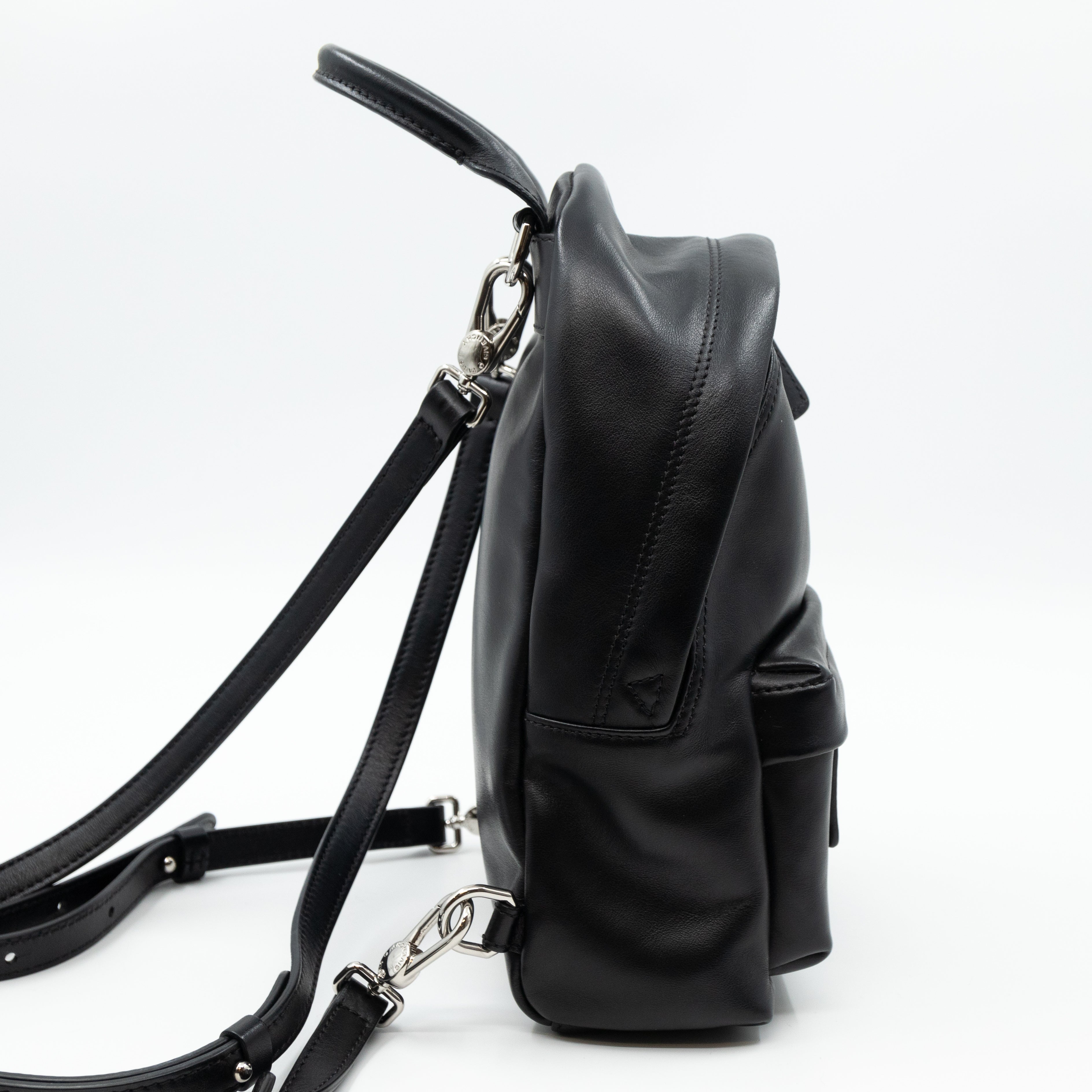 Nano Backpack Black Leather