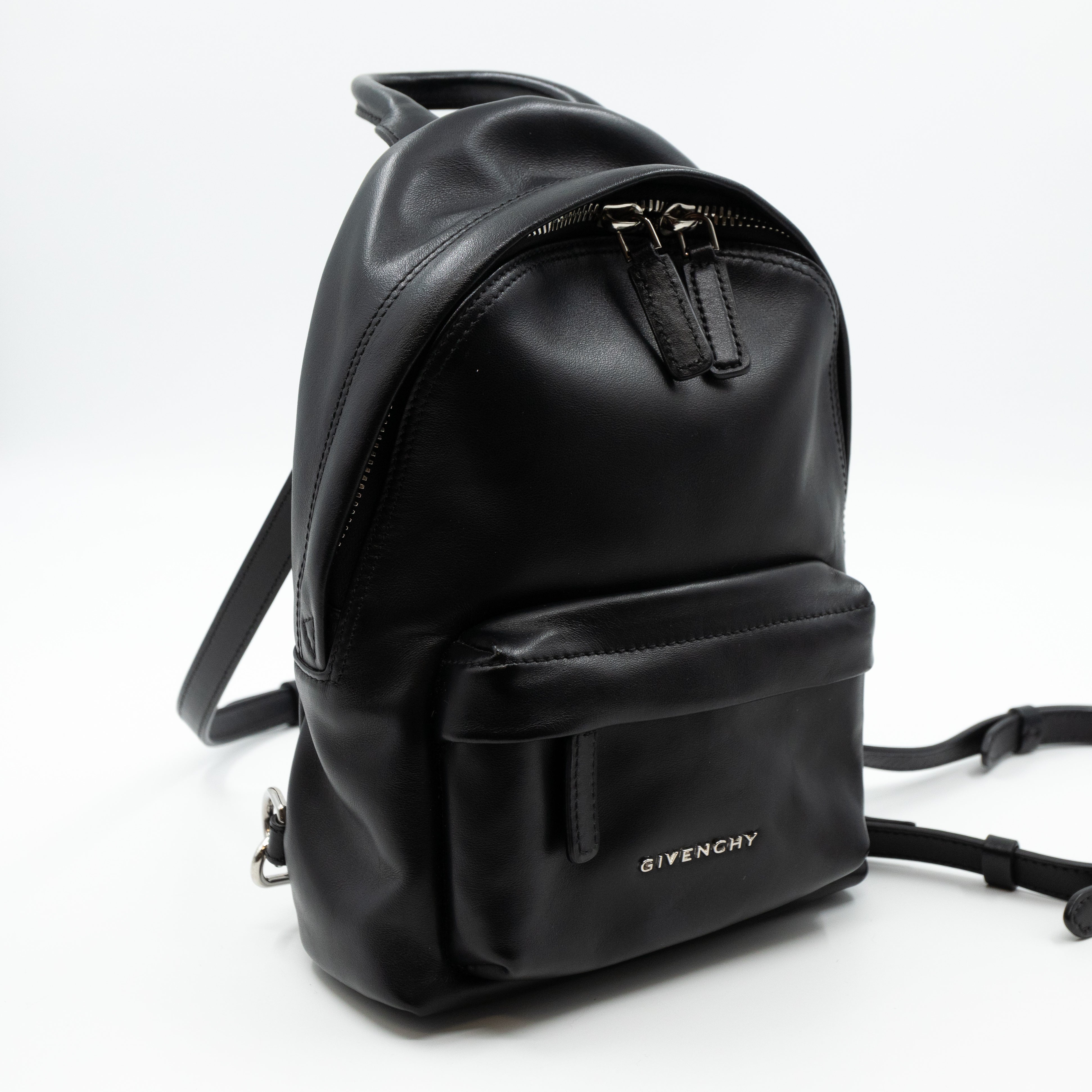 Nano Backpack Black Leather