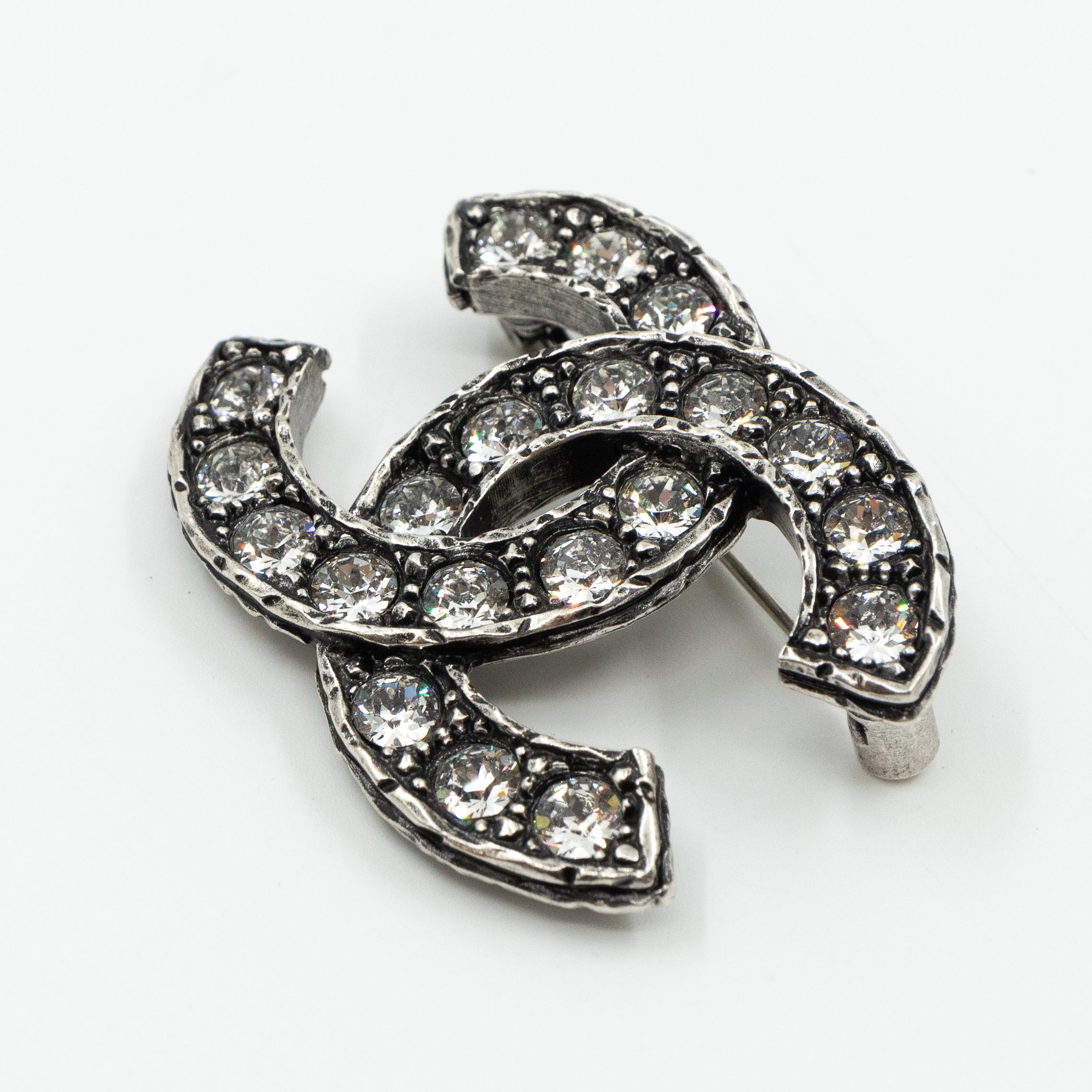 CC Brooch Crystal Ruthenium