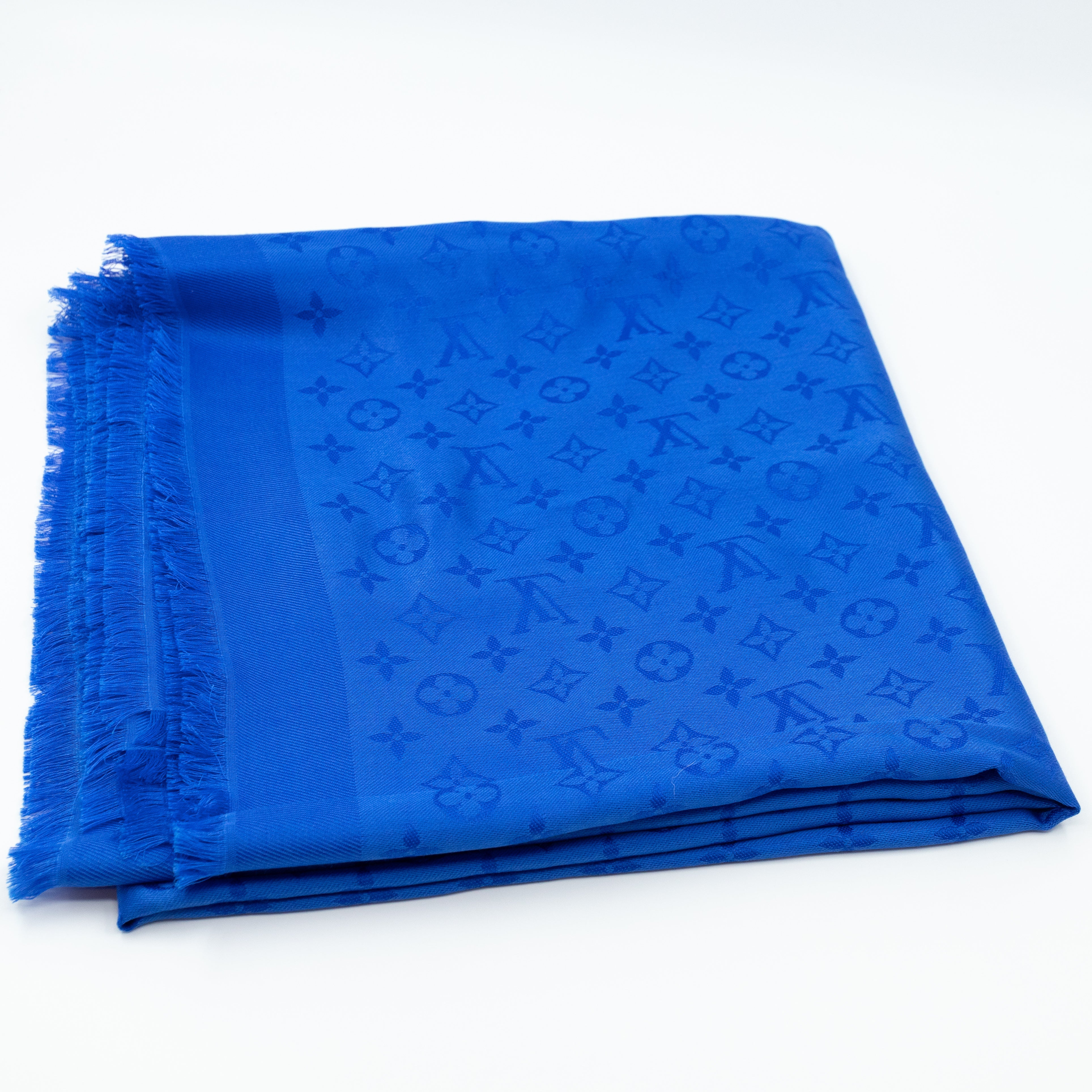 Monogram Shawl Blue