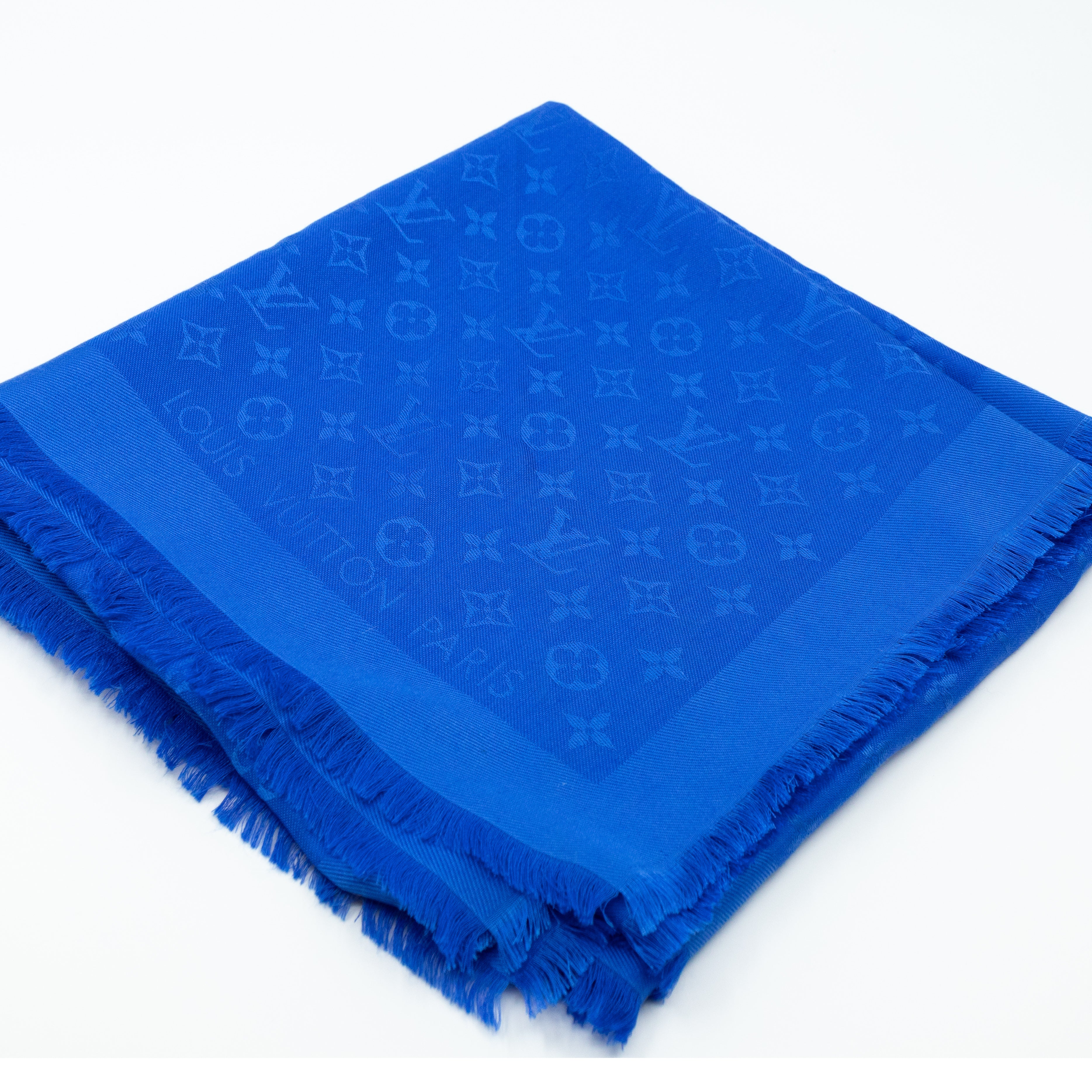 Monogram Shawl Blue