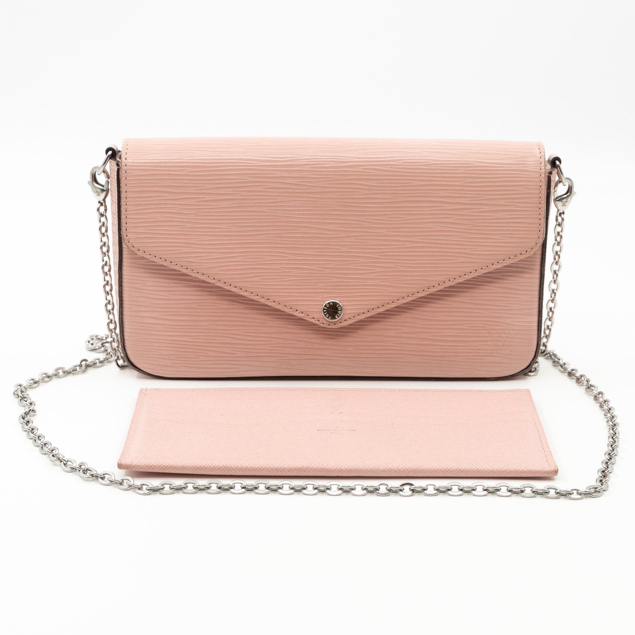Louis Vuitton Rose Ballerine Epi Leather Pochette Felicie Bag
