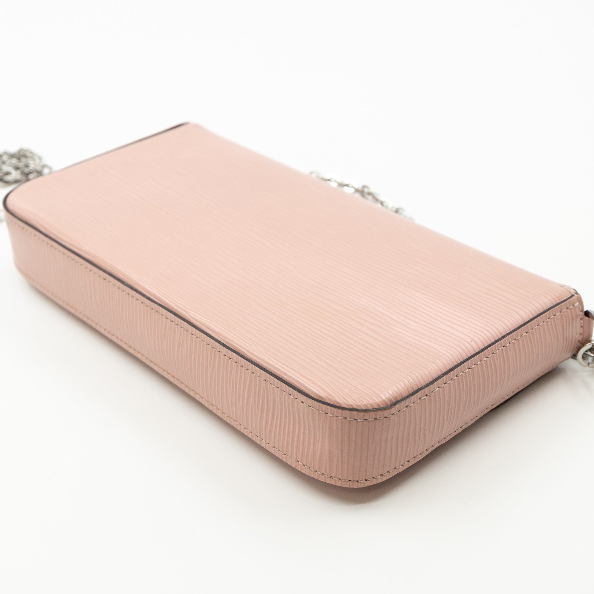 Pochette Felicie Epi Leather Rose Ballerine
