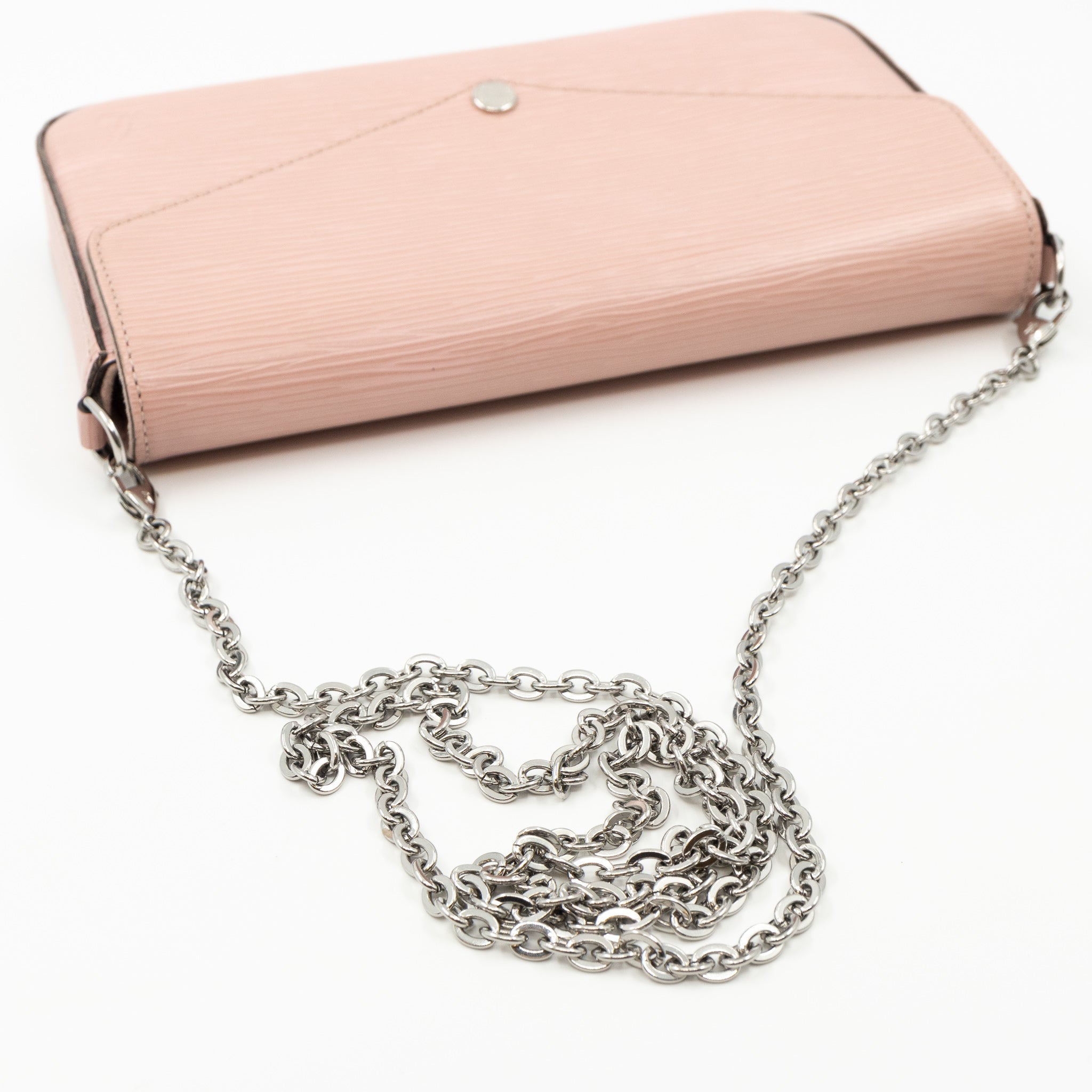 Pochette Felicie Epi Leather Rose Ballerine