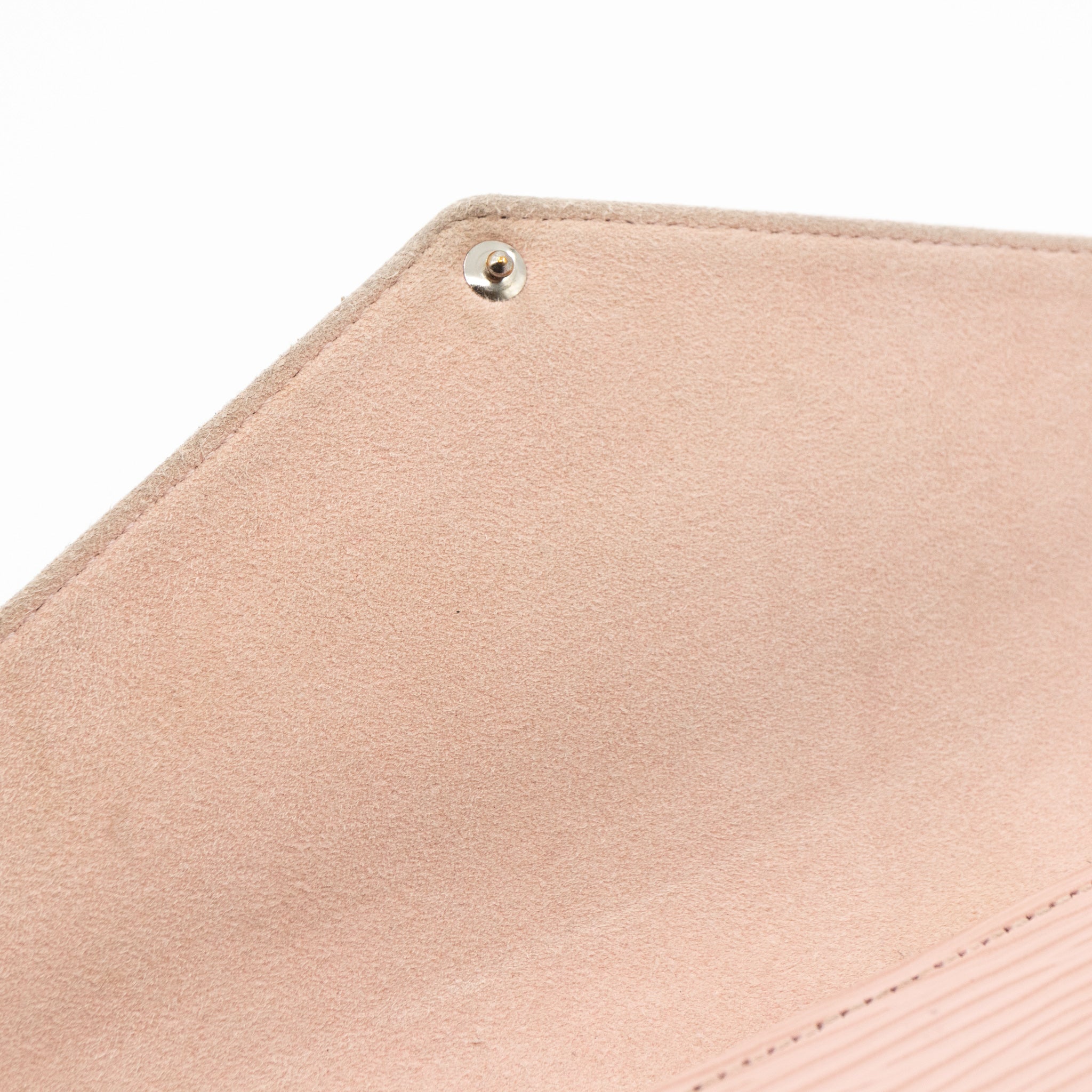 Pochette Felicie Epi Leather Rose Ballerine