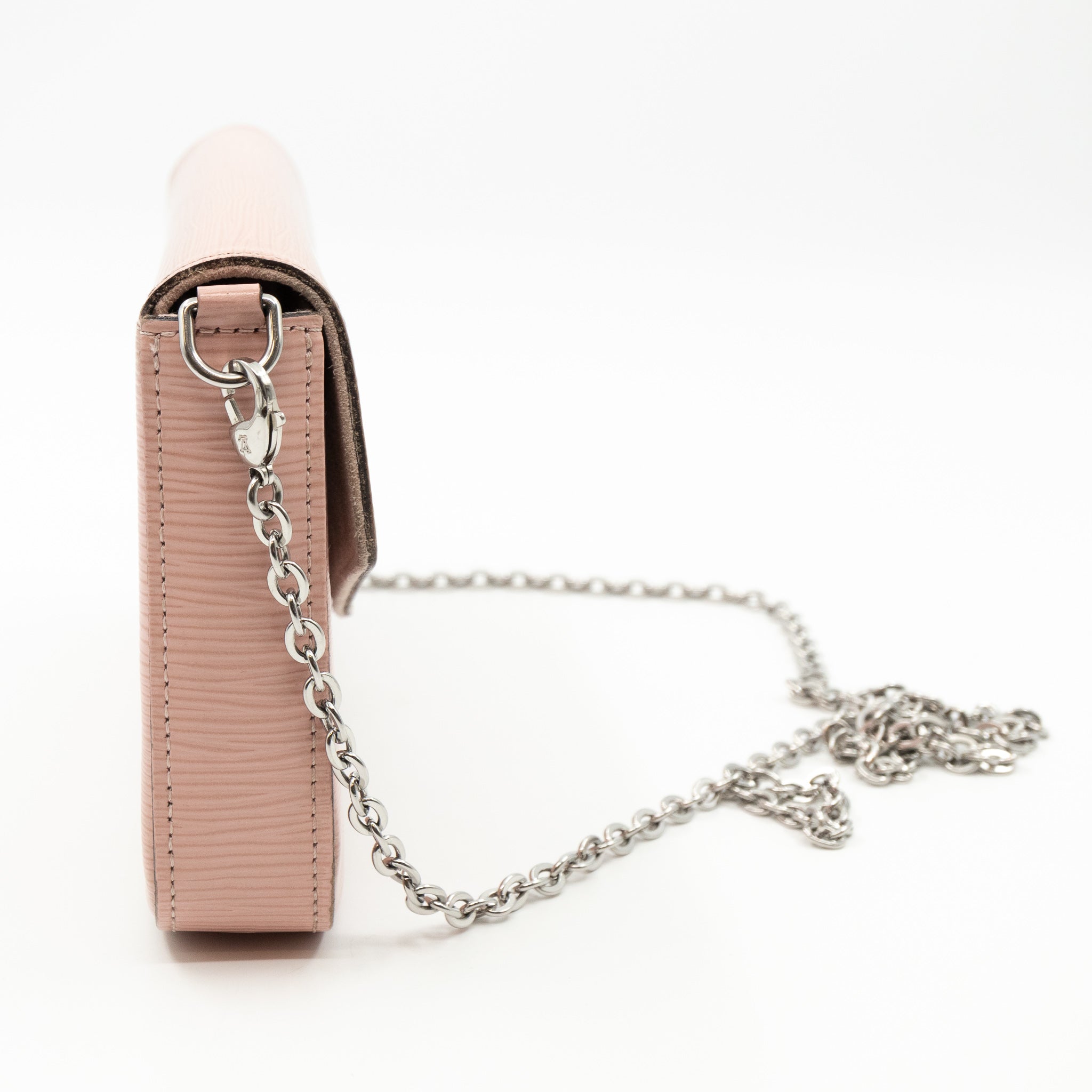 Pochette Felicie Epi Leather Rose Ballerine