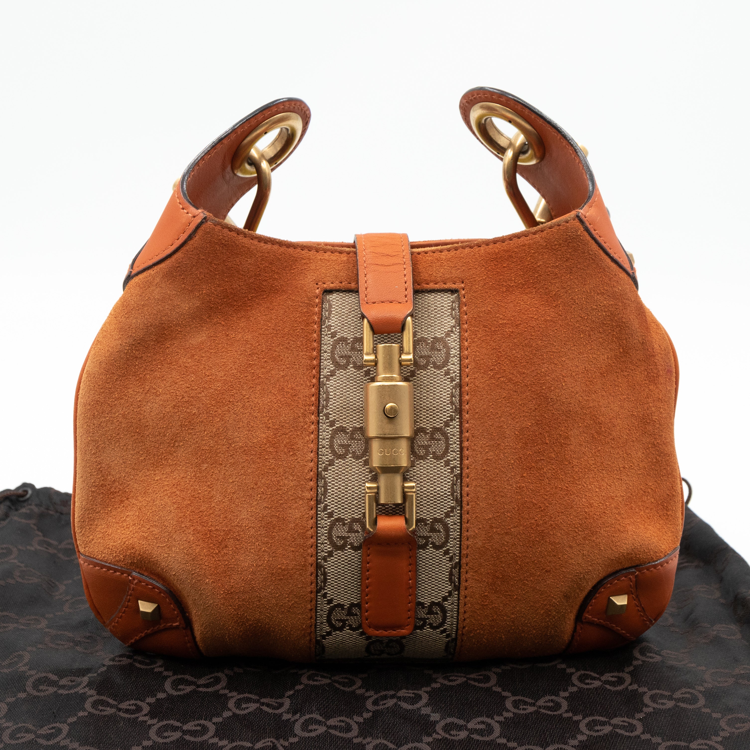 Small Jackie Orange Suede