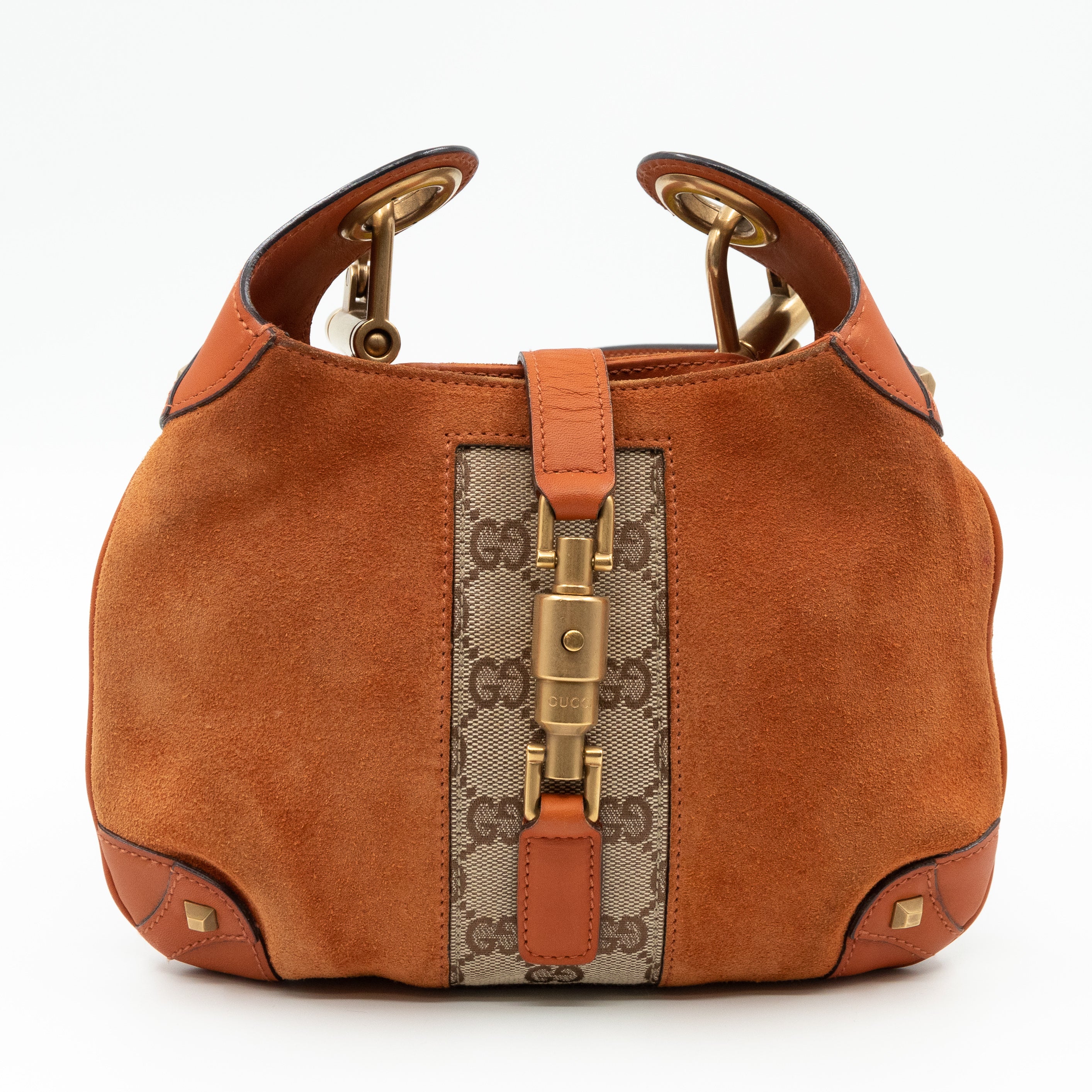 Small Jackie Orange Suede