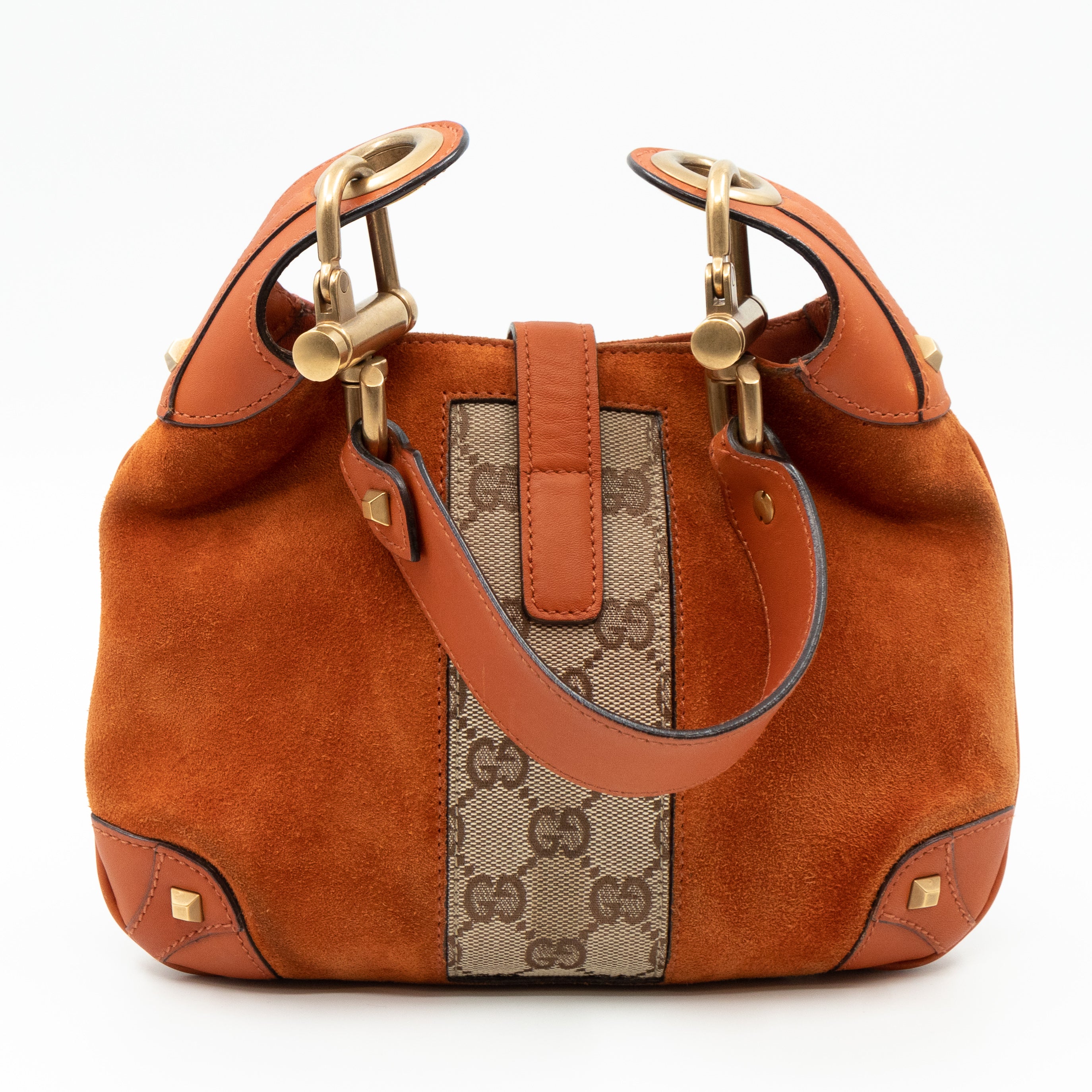 Small Jackie Orange Suede