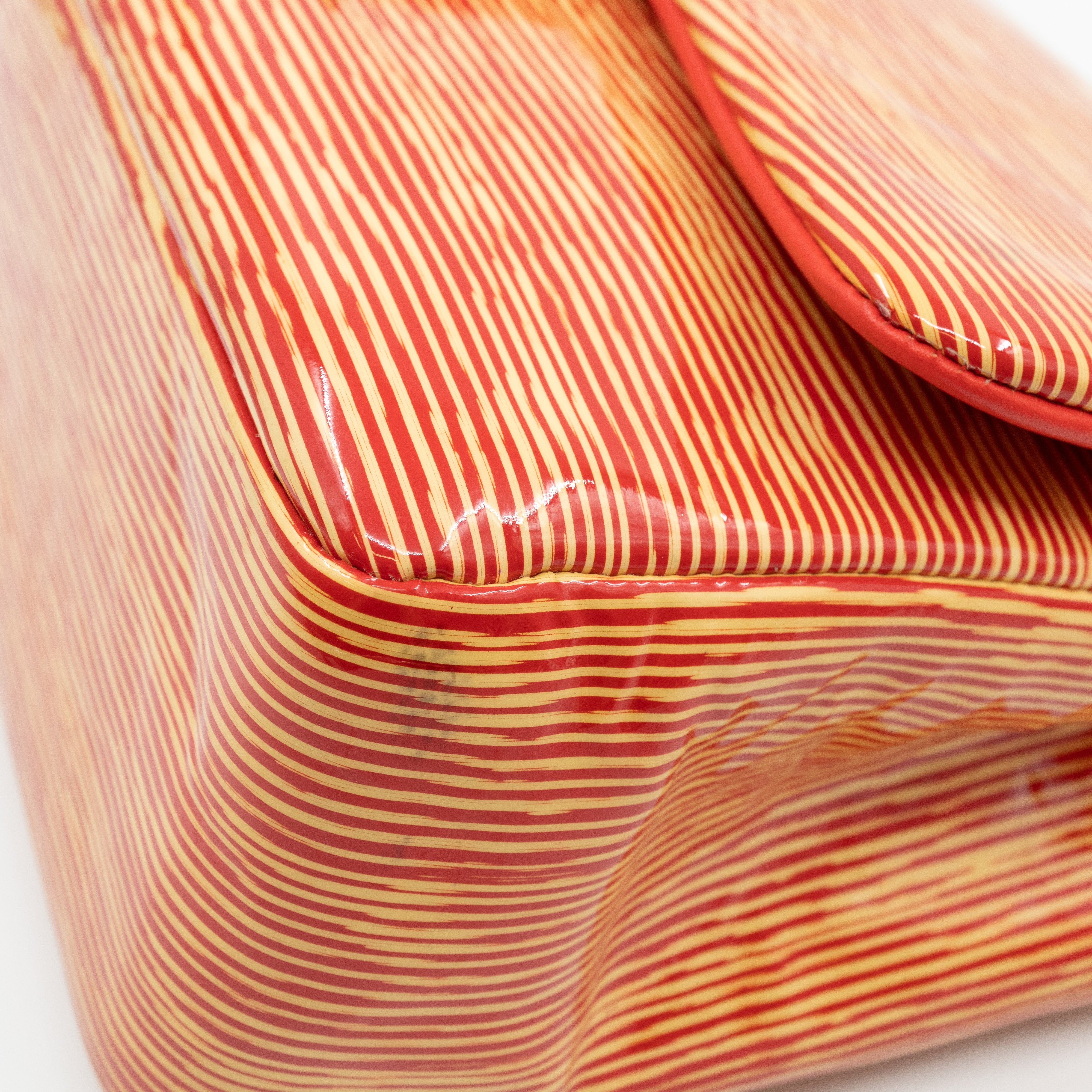 Classic Double Flap Jumbo Orange Striped Silver