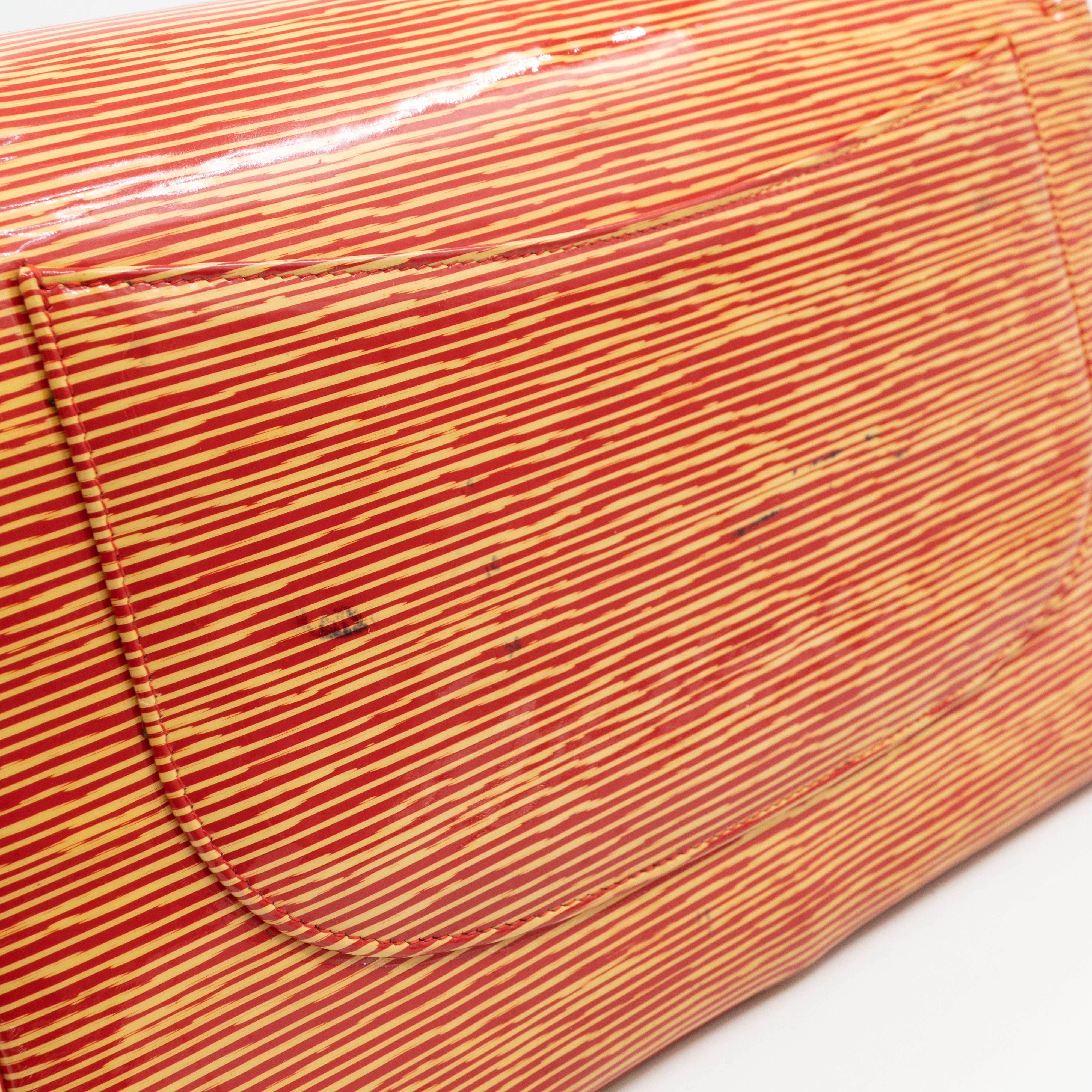 Classic Double Flap Jumbo Orange Striped Silver