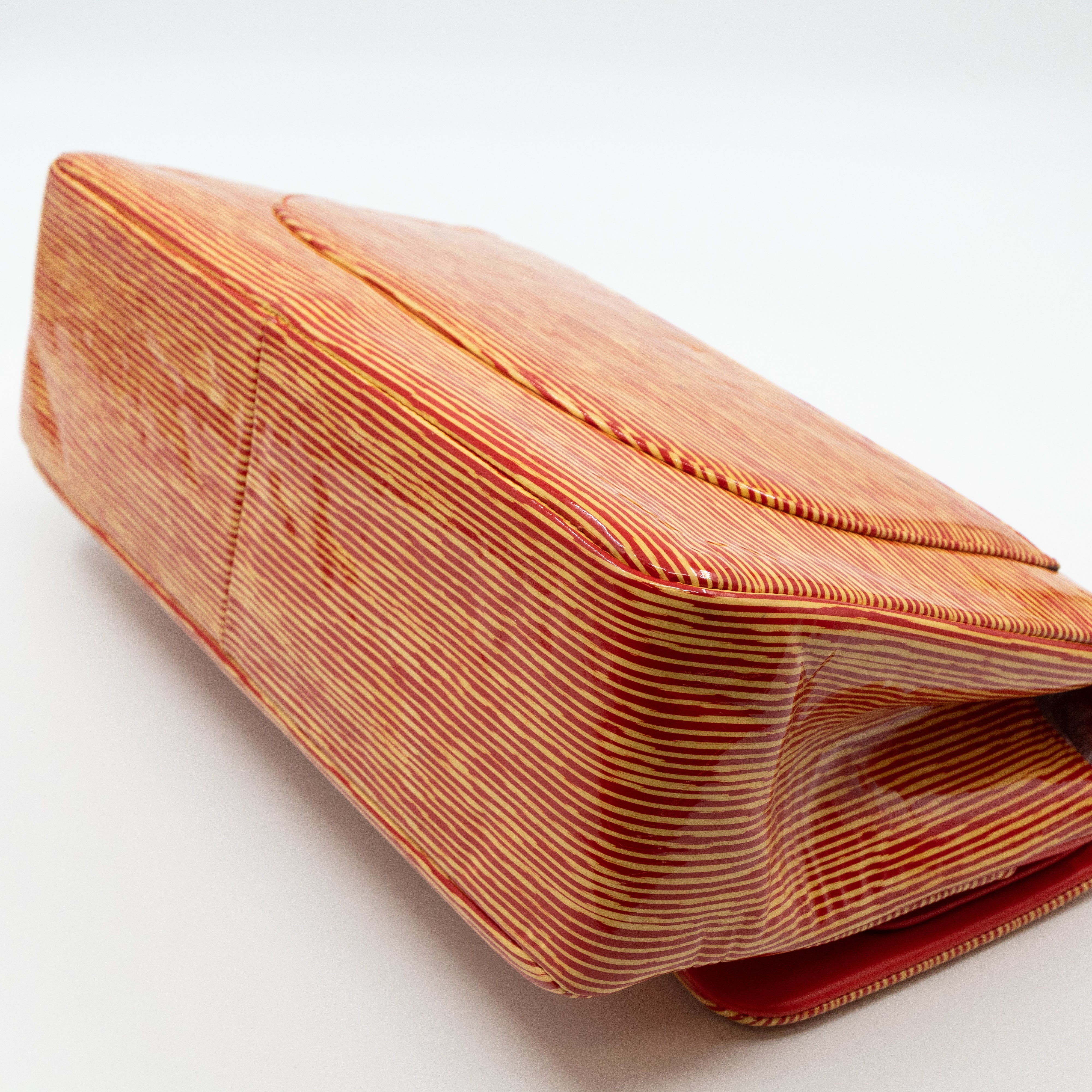 Classic Double Flap Jumbo Orange Striped Silver