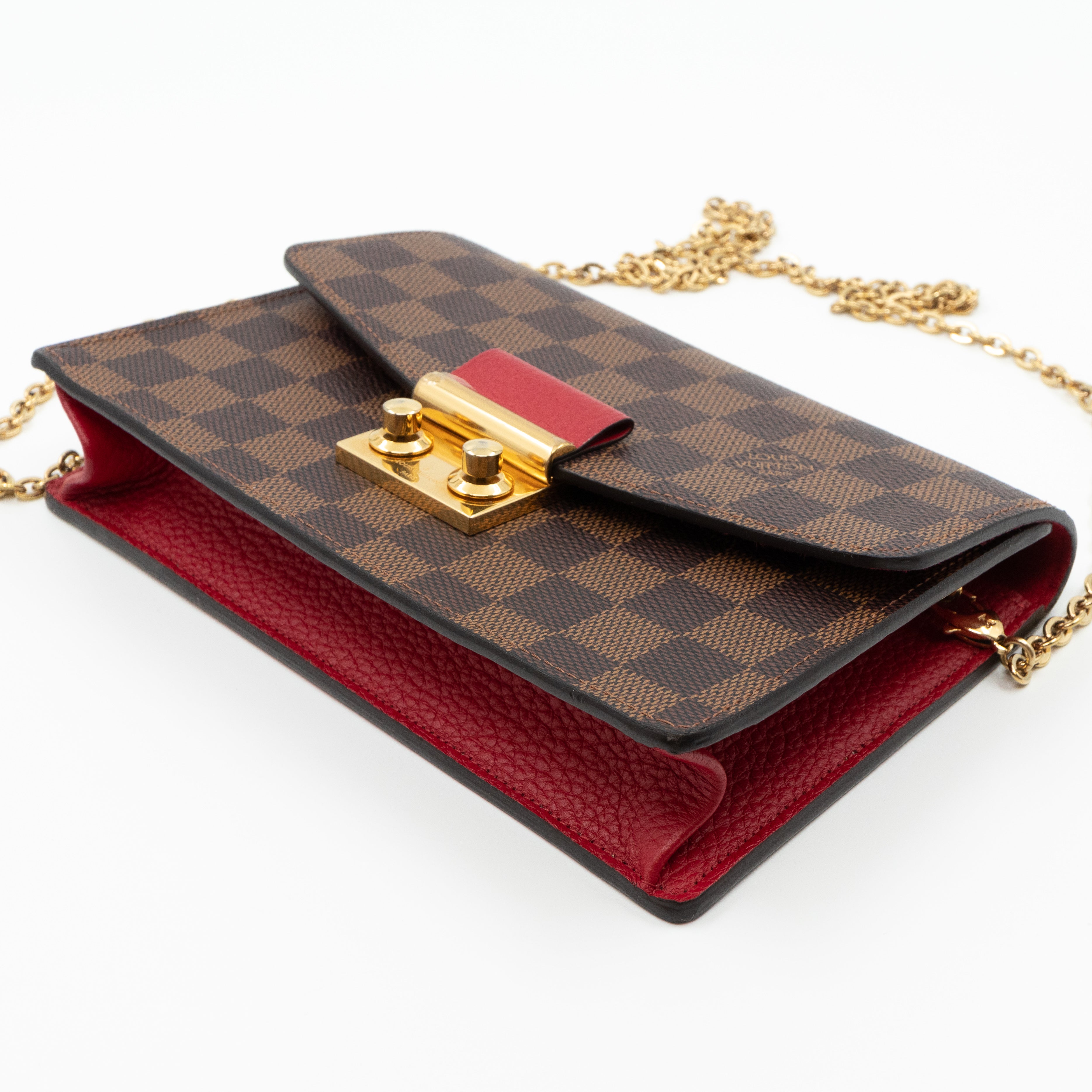 Croisette Chain Wallet Damier Ebene