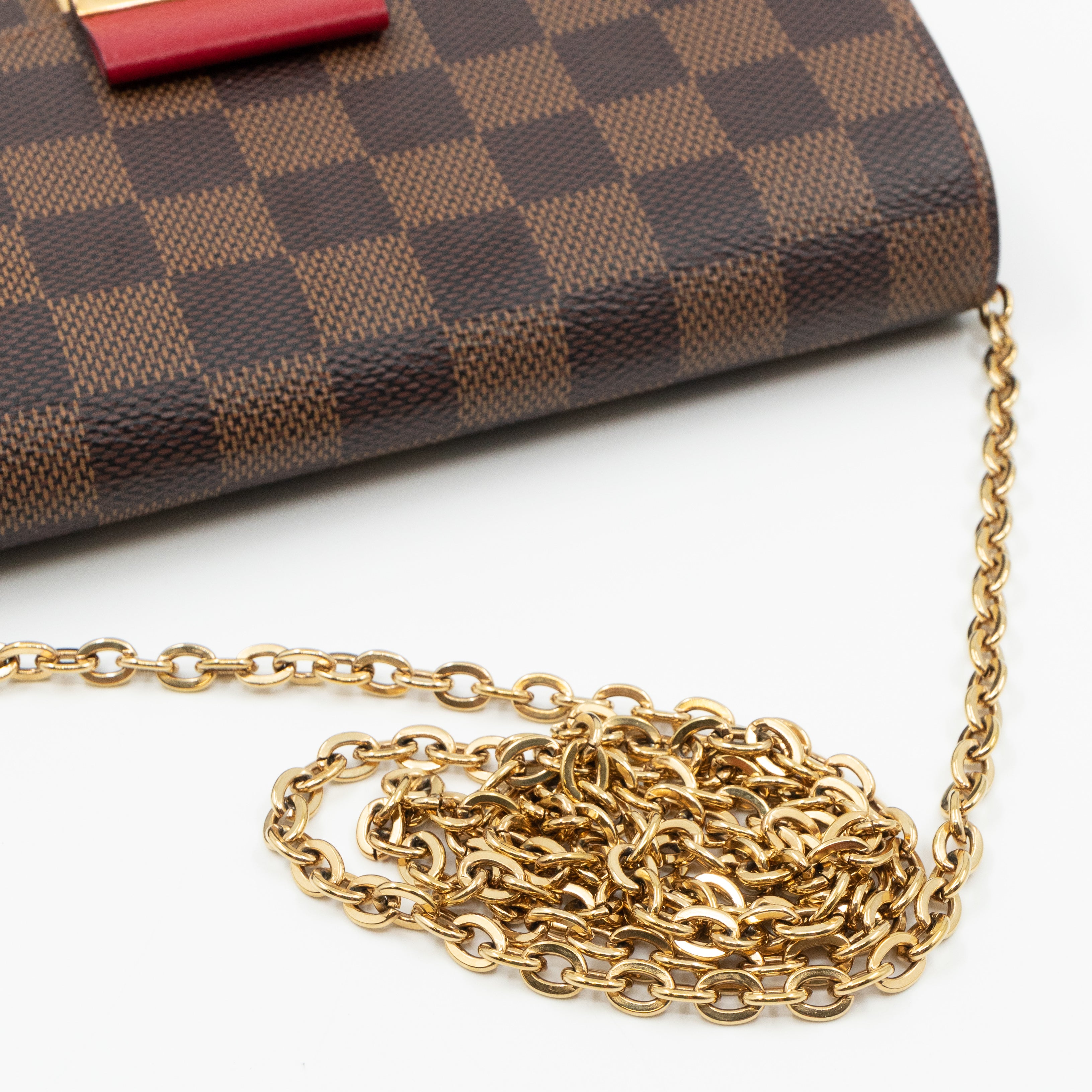 Croisette Chain Wallet Damier Ebene