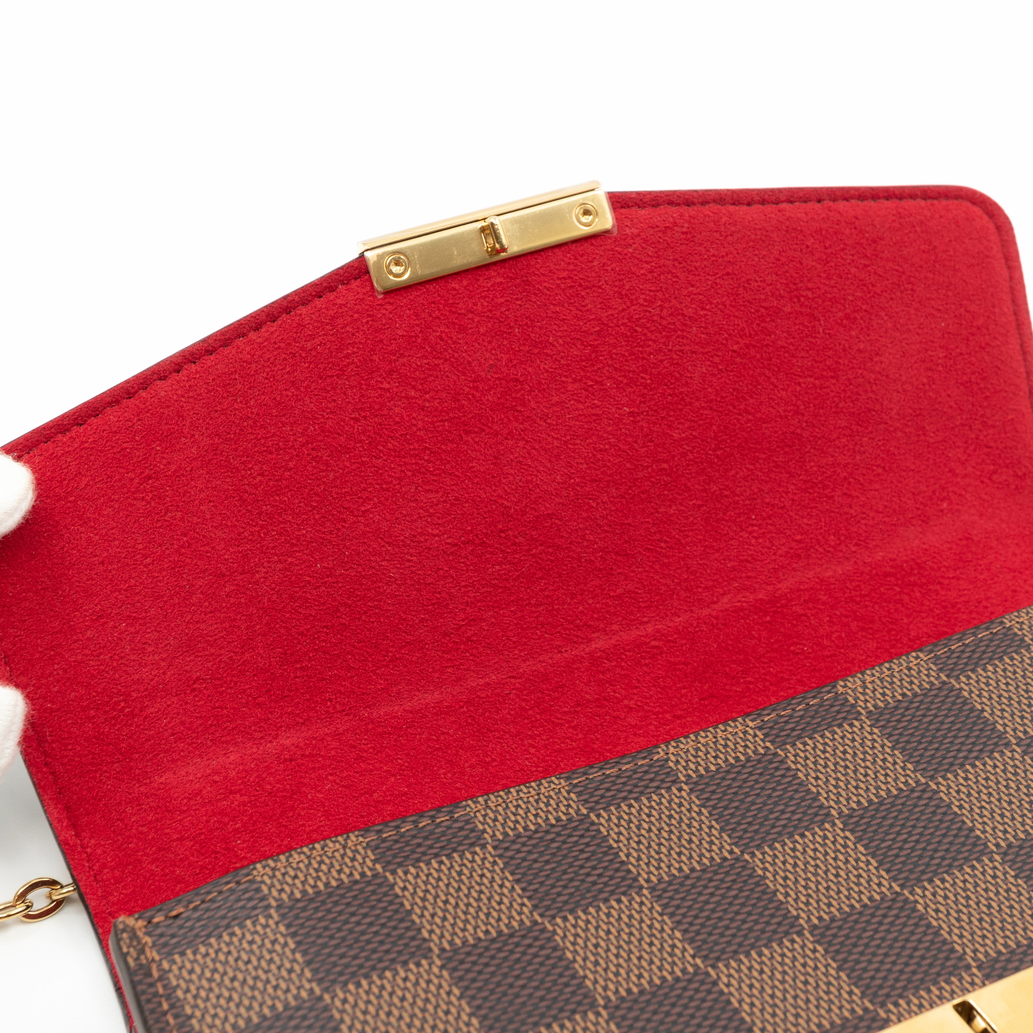 Croisette Chain Wallet Damier Ebene