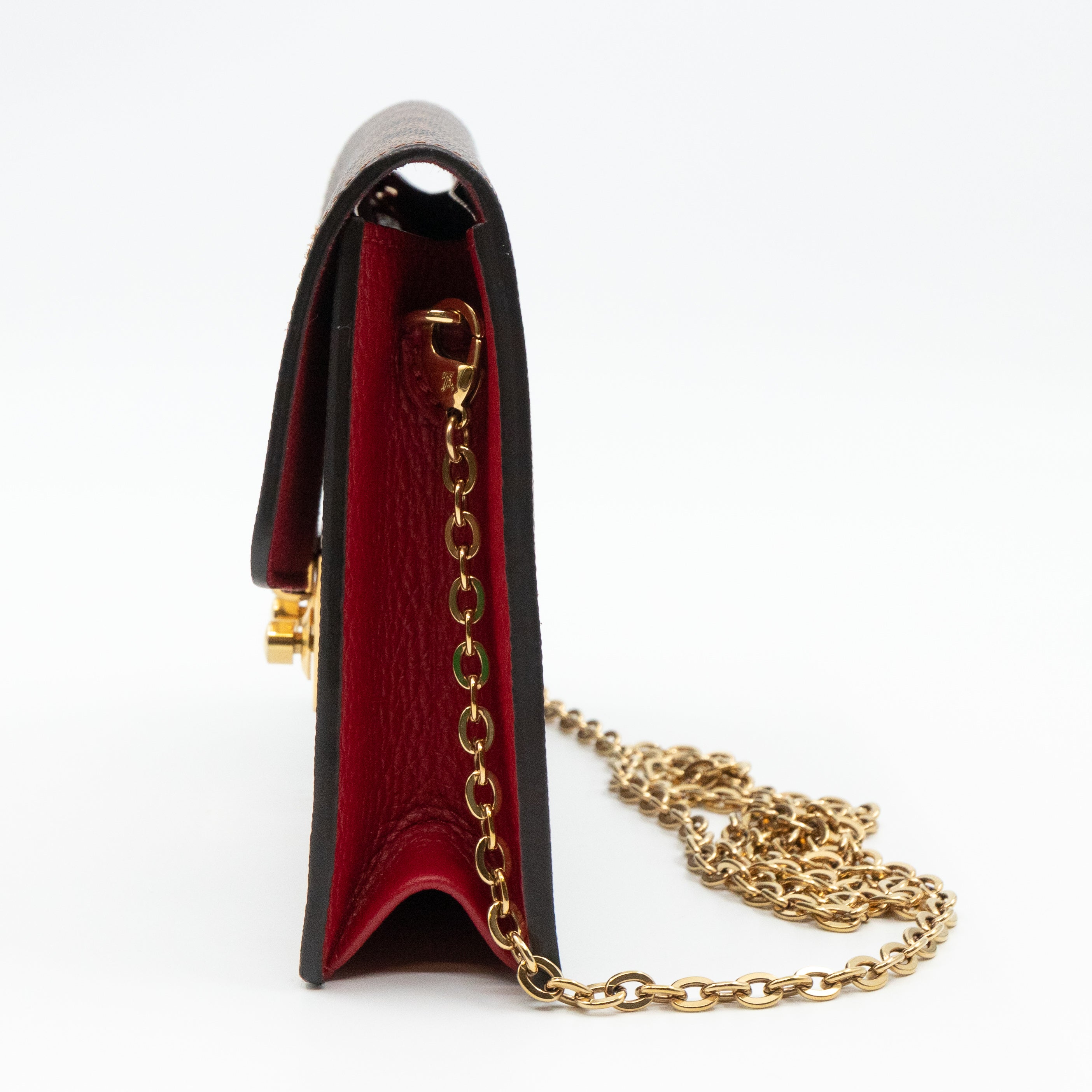 Croisette Chain Wallet Damier Ebene