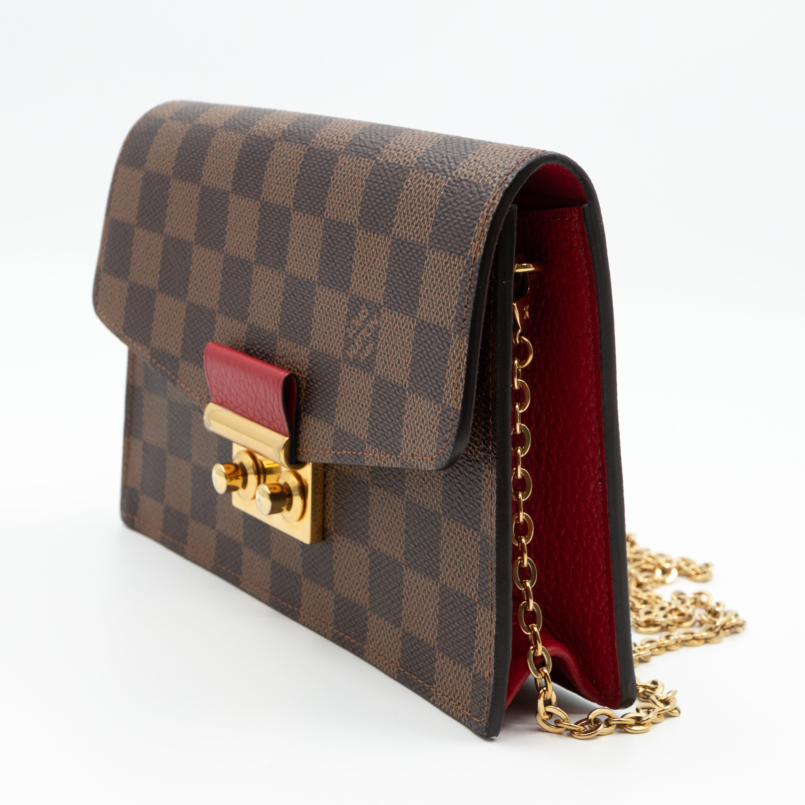 Croisette Chain Wallet Damier Ebene