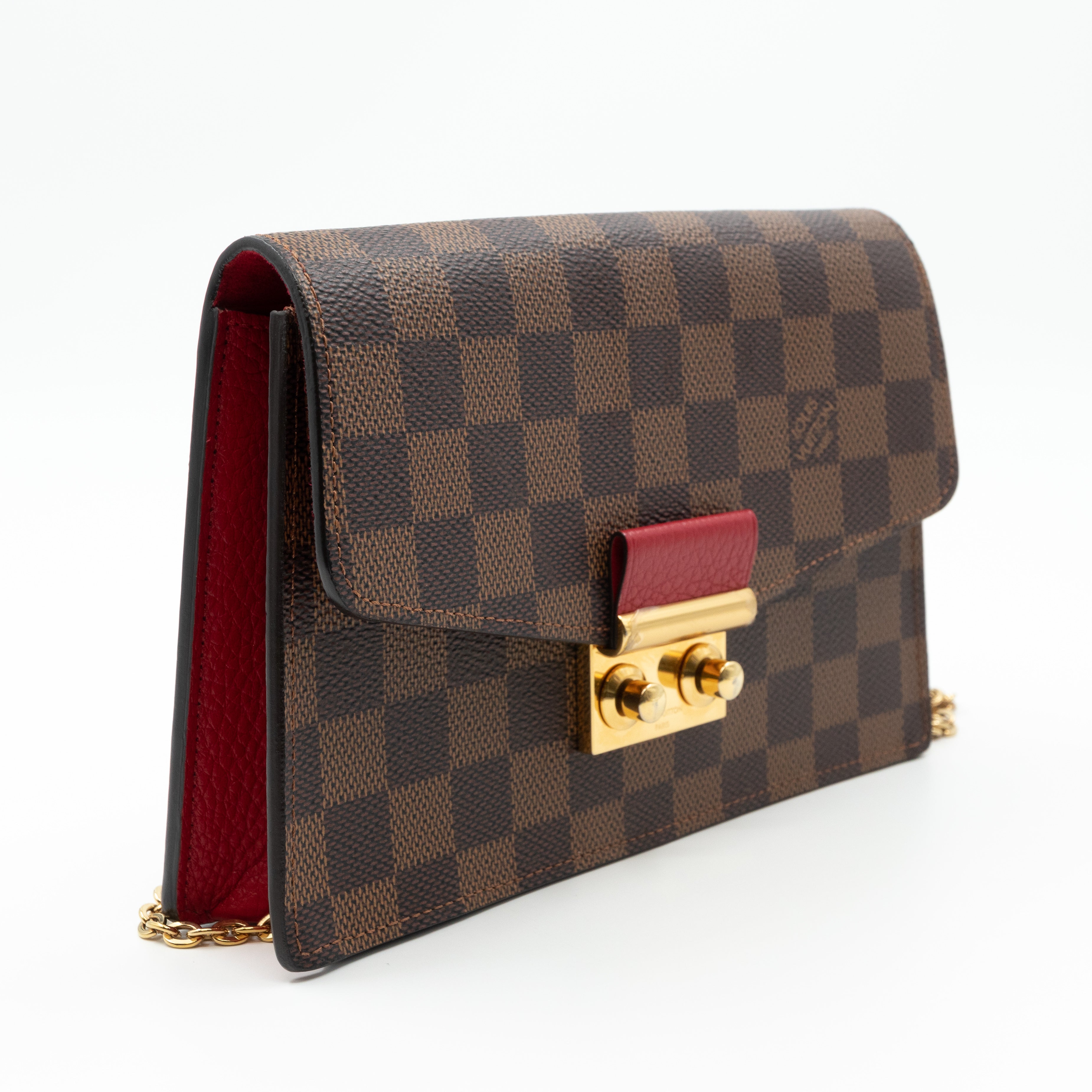 Croisette Chain Wallet Damier Ebene