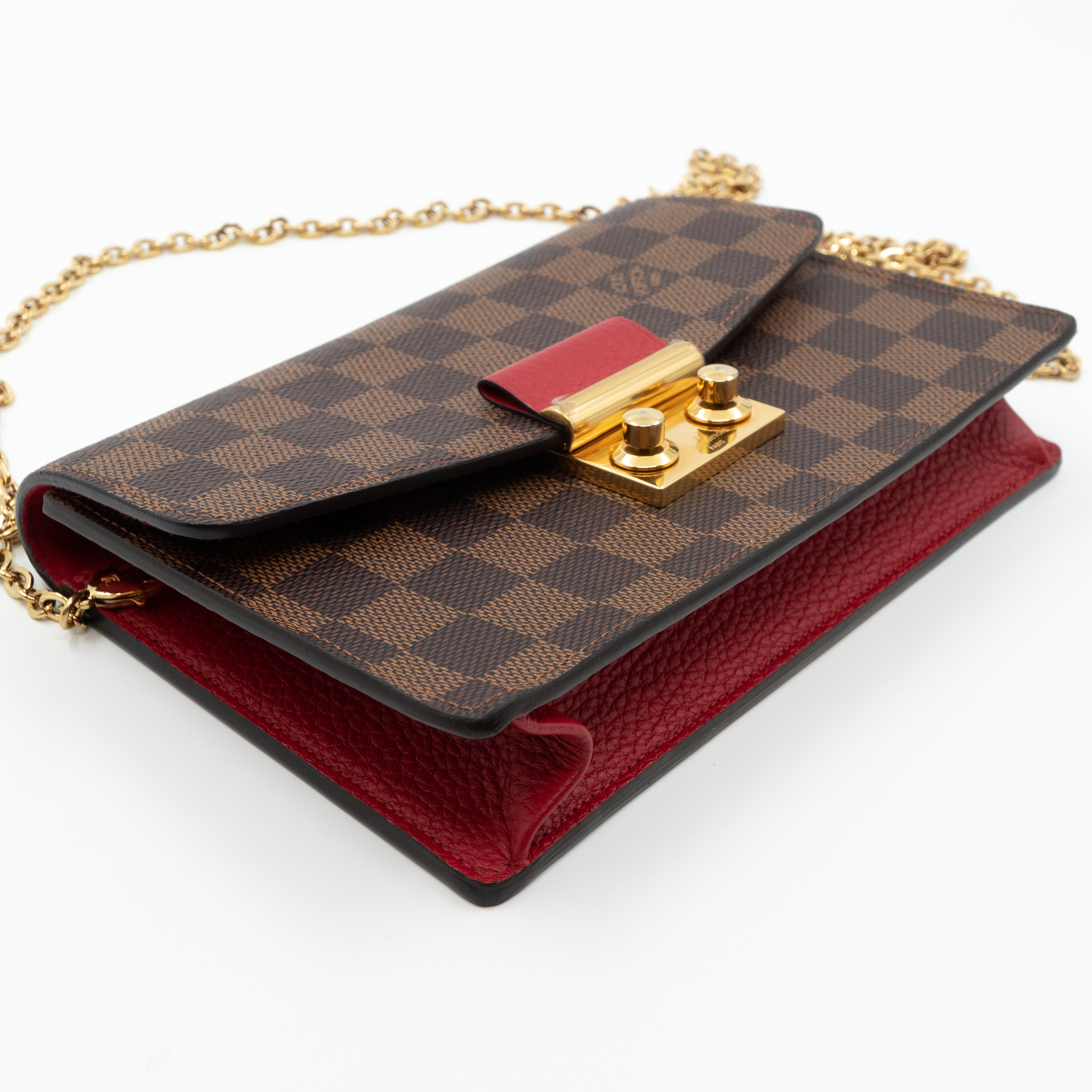 Croisette Chain Wallet Damier Ebene