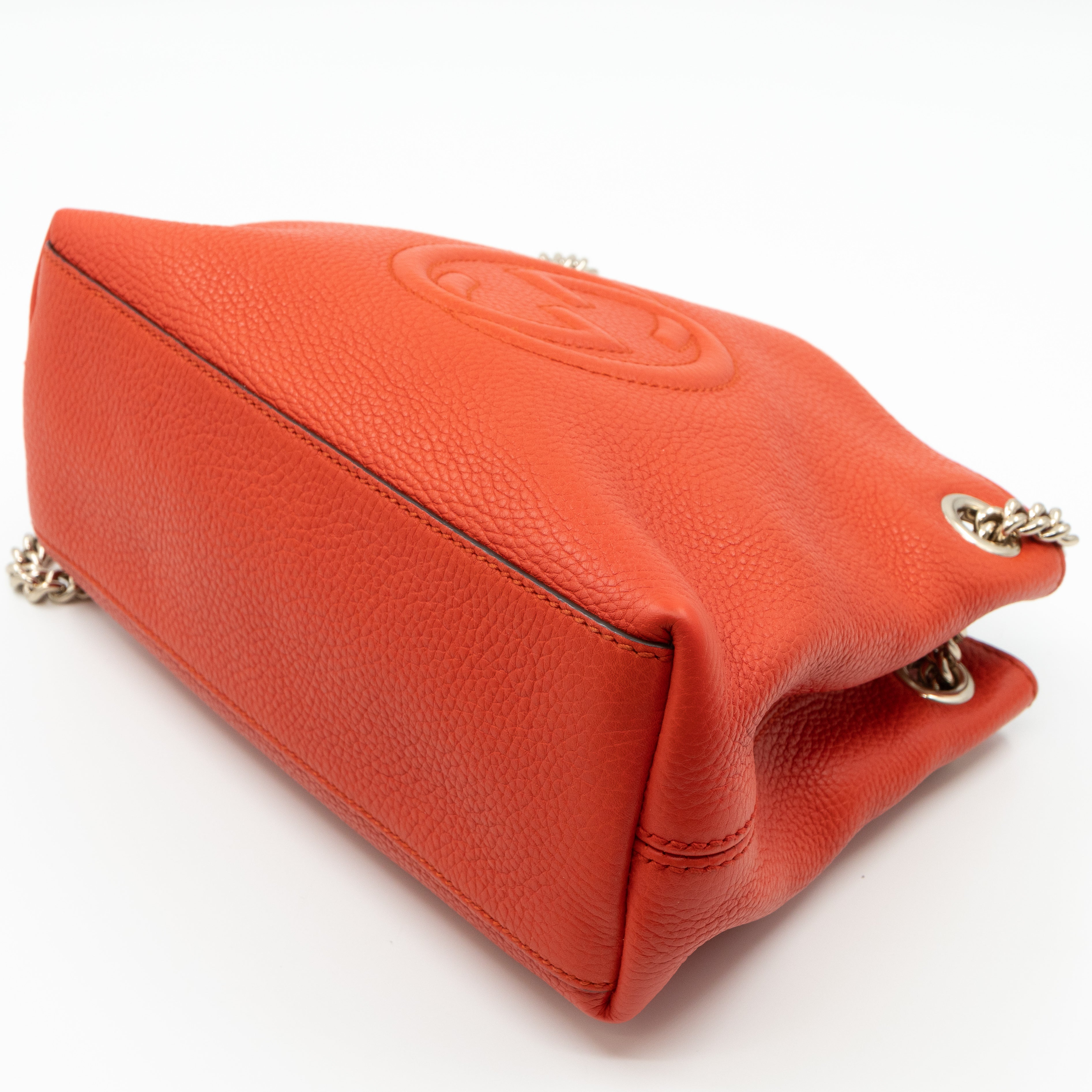 Mini Soho Chain Orange Leather