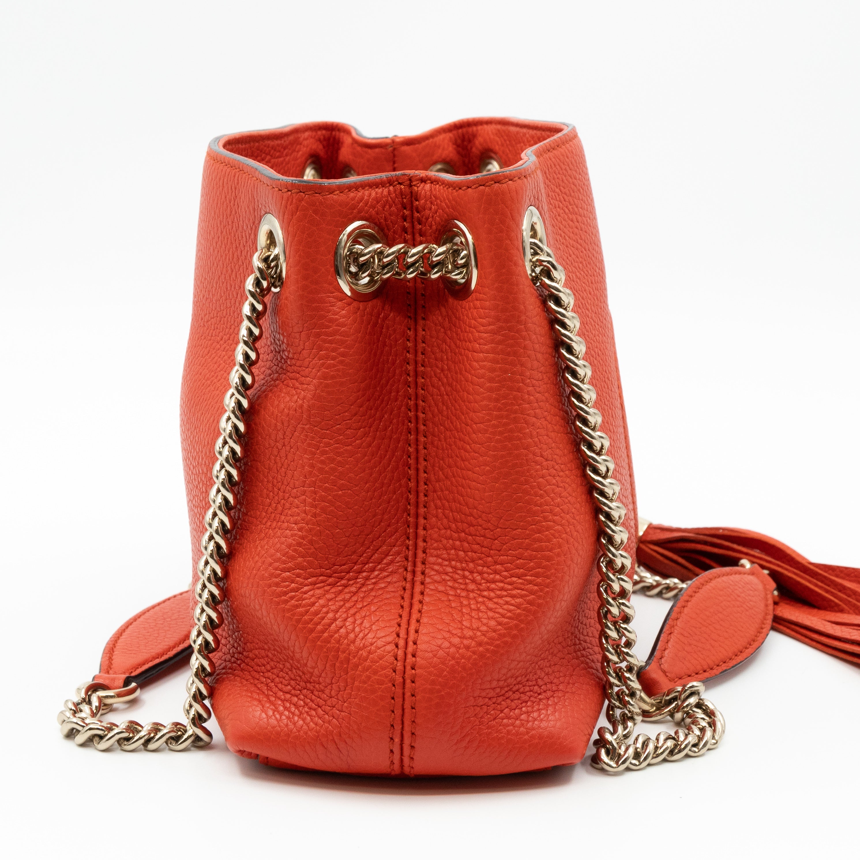 Mini Soho Chain Orange Leather
