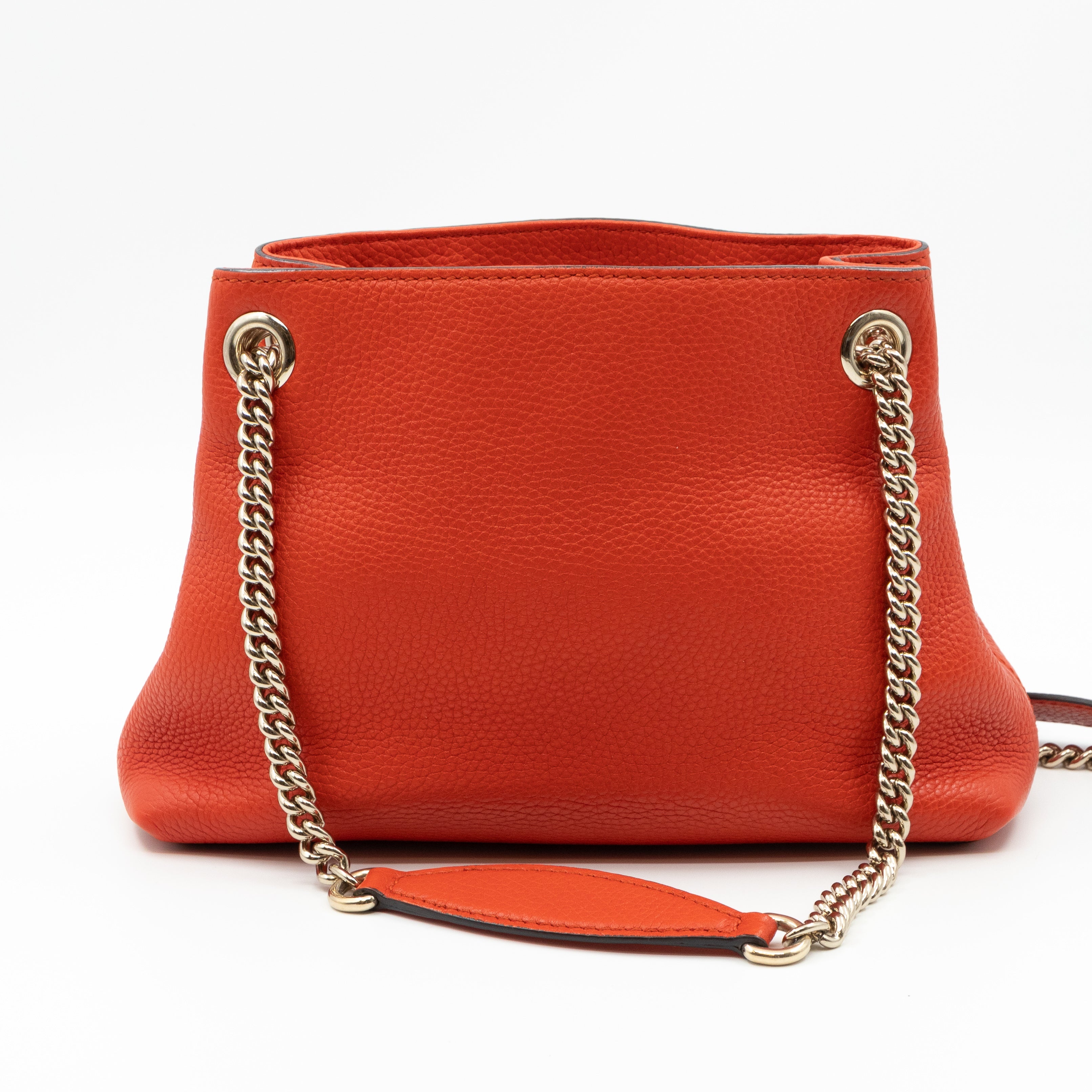 Mini Soho Chain Orange Leather