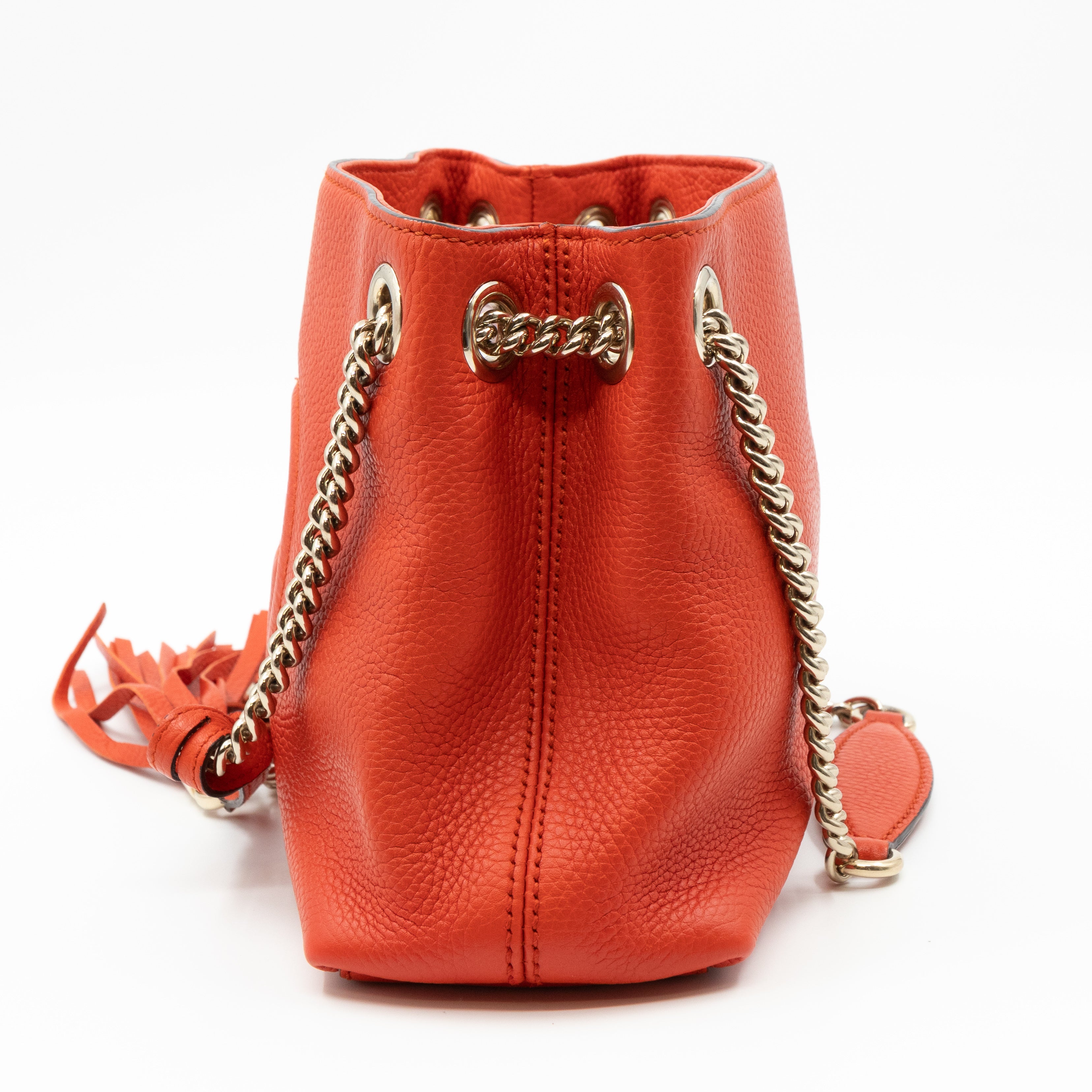 Mini Soho Chain Orange Leather