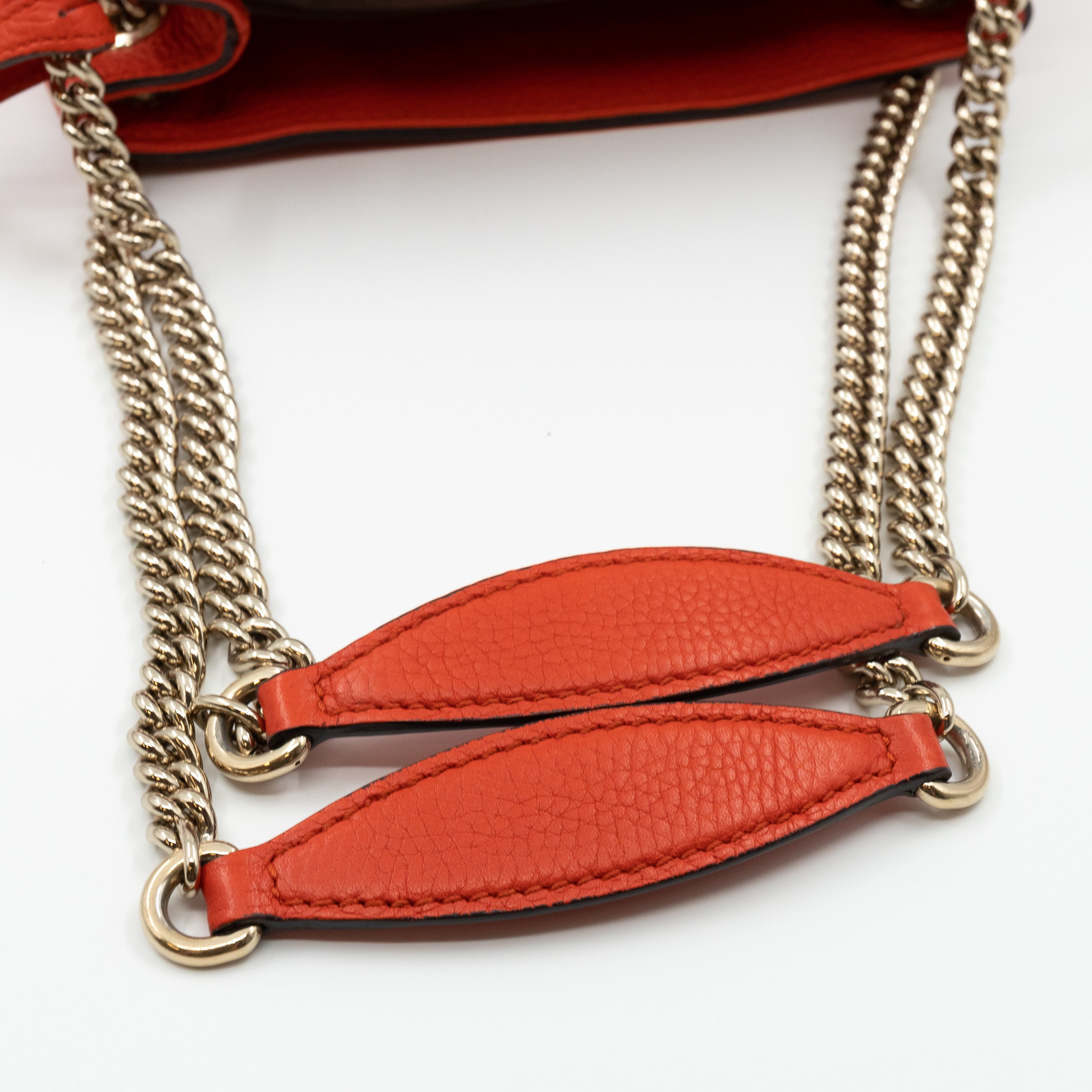Mini Soho Chain Orange Leather