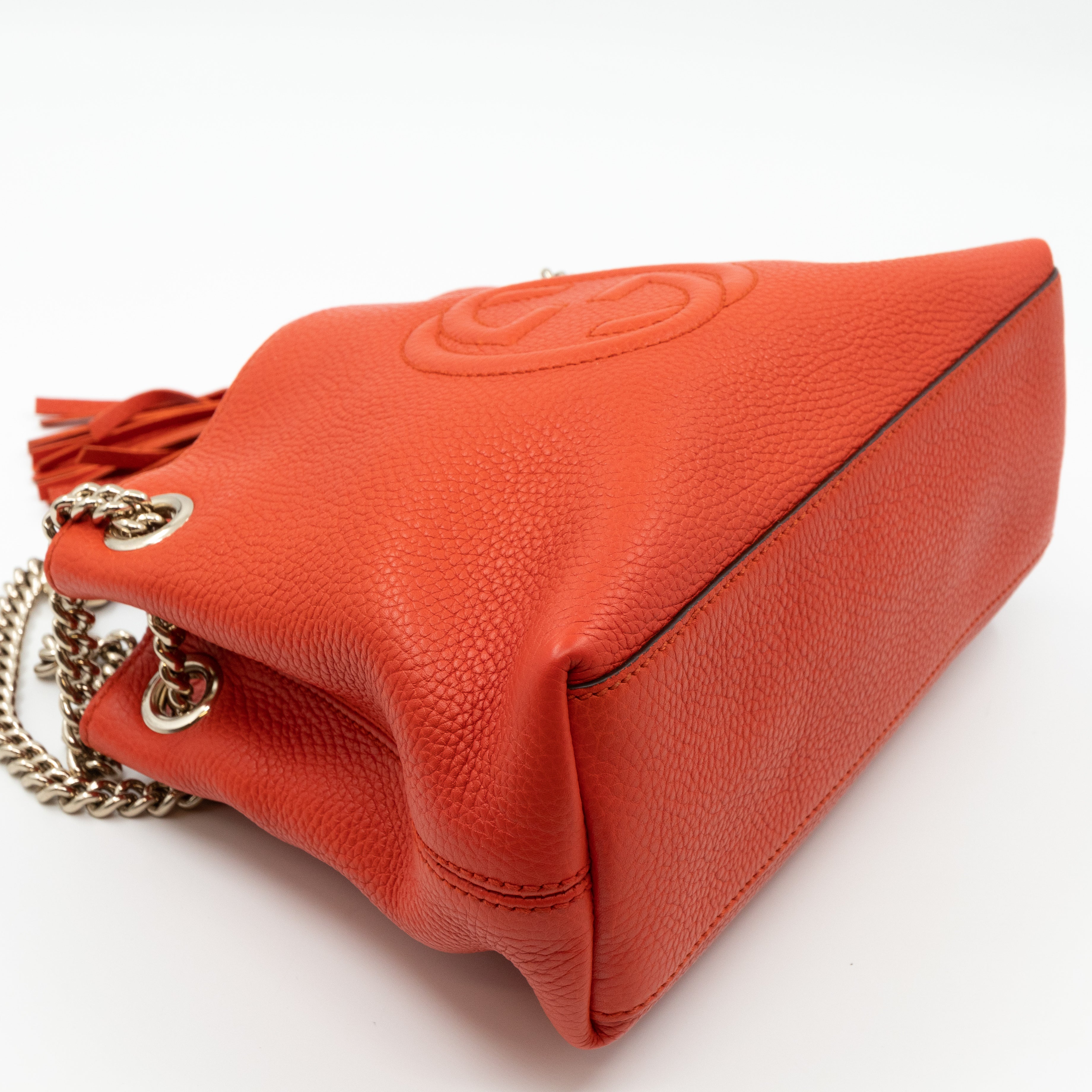 Mini Soho Chain Orange Leather