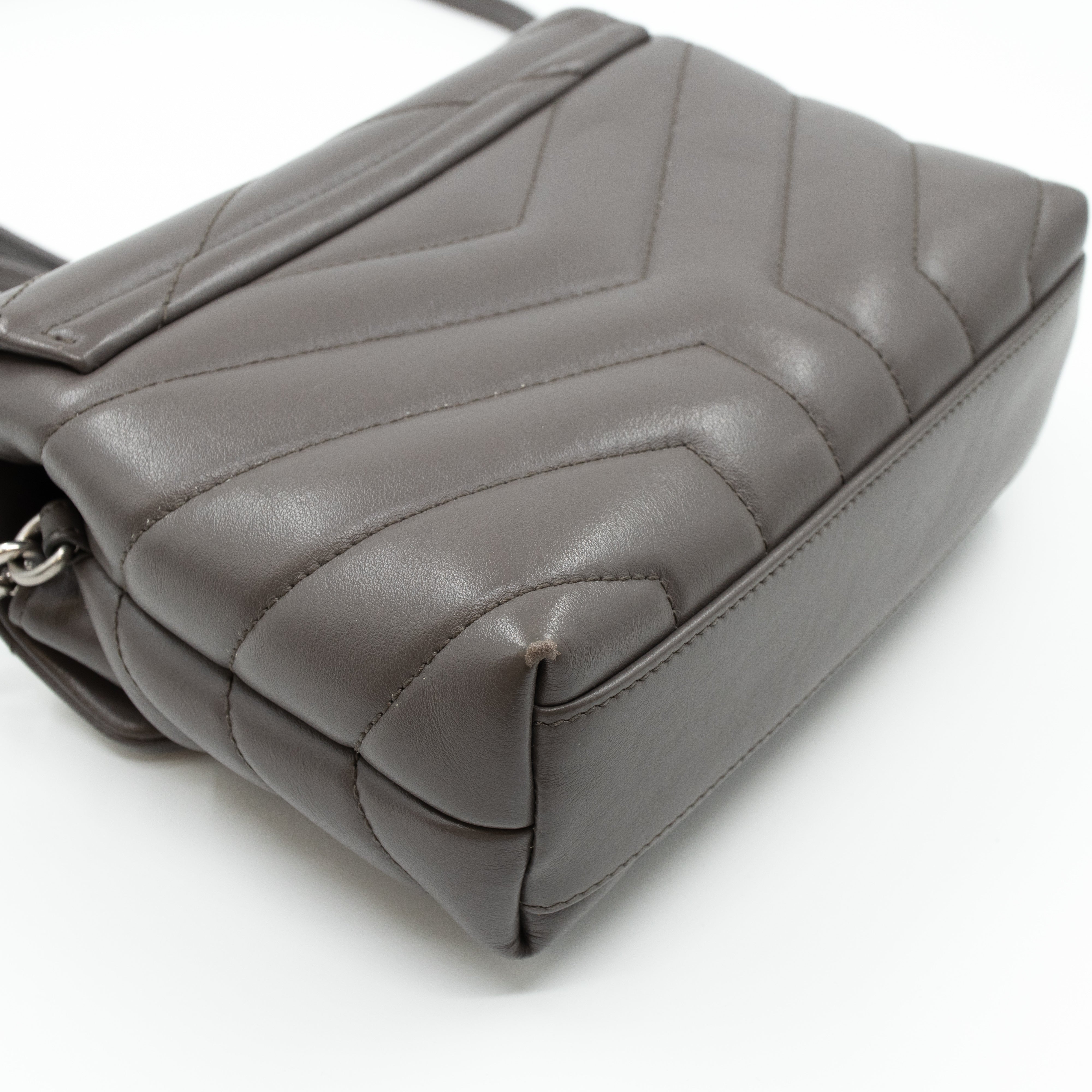 Loulou Toy Grey Leather