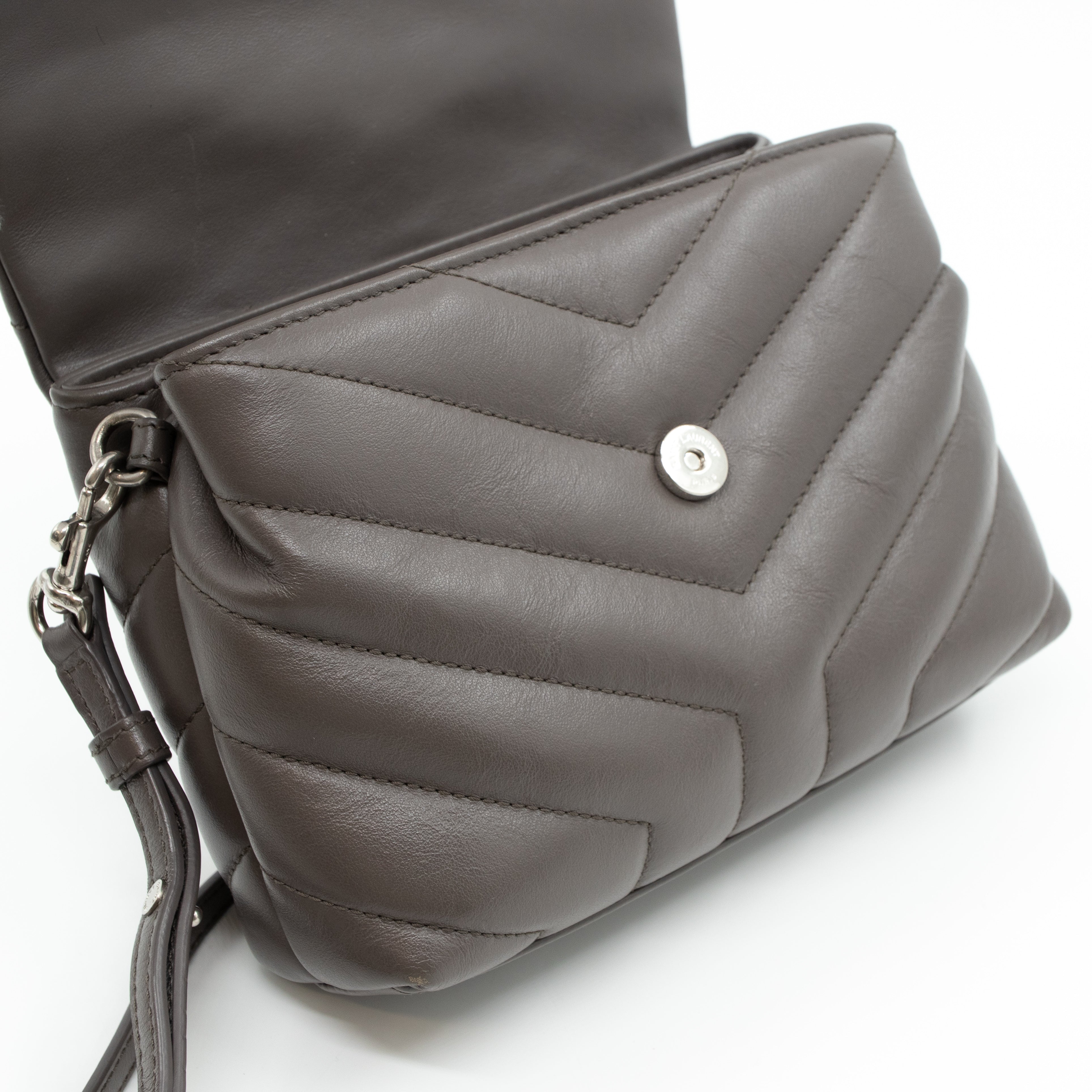 Loulou Toy Grey Leather