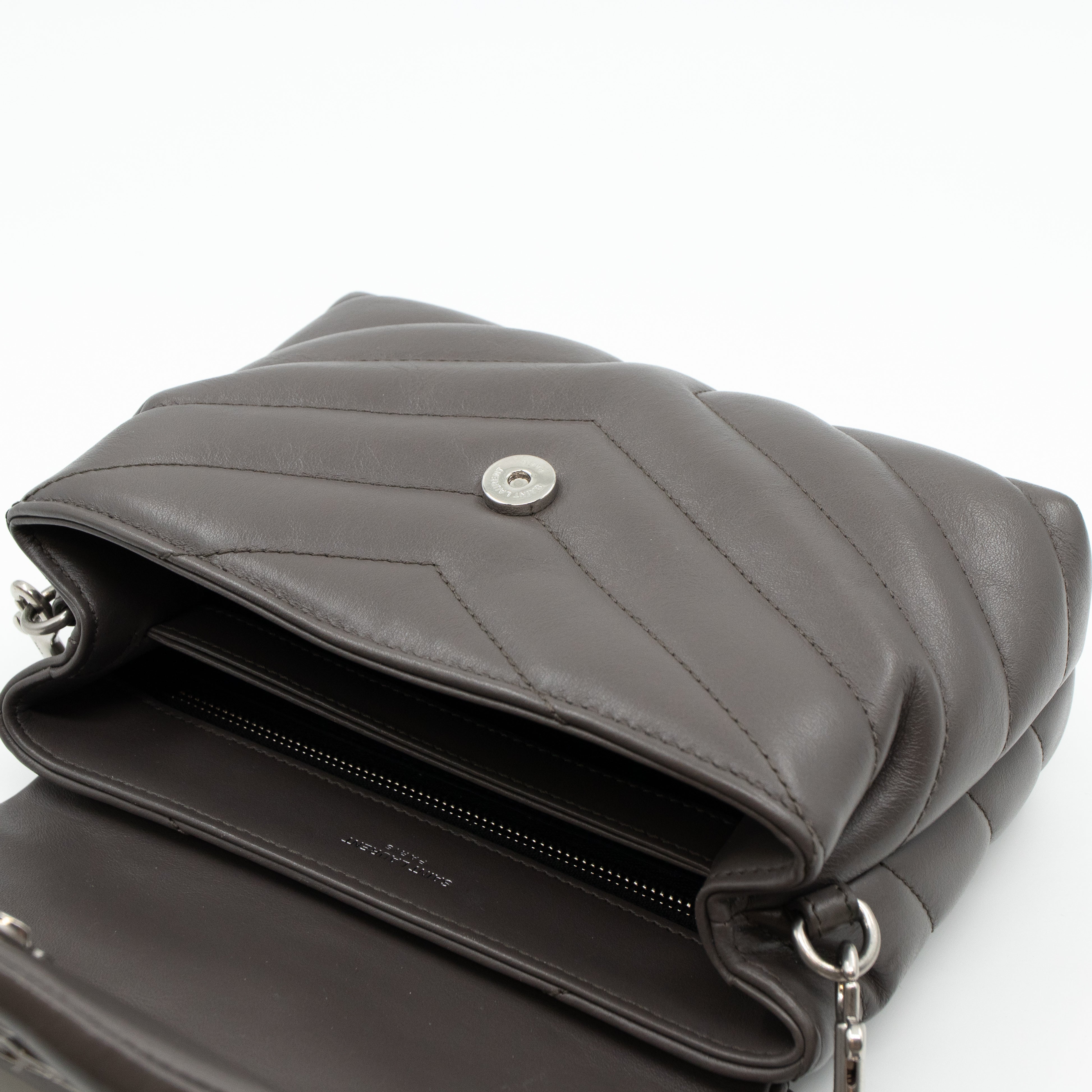 Loulou Toy Grey Leather