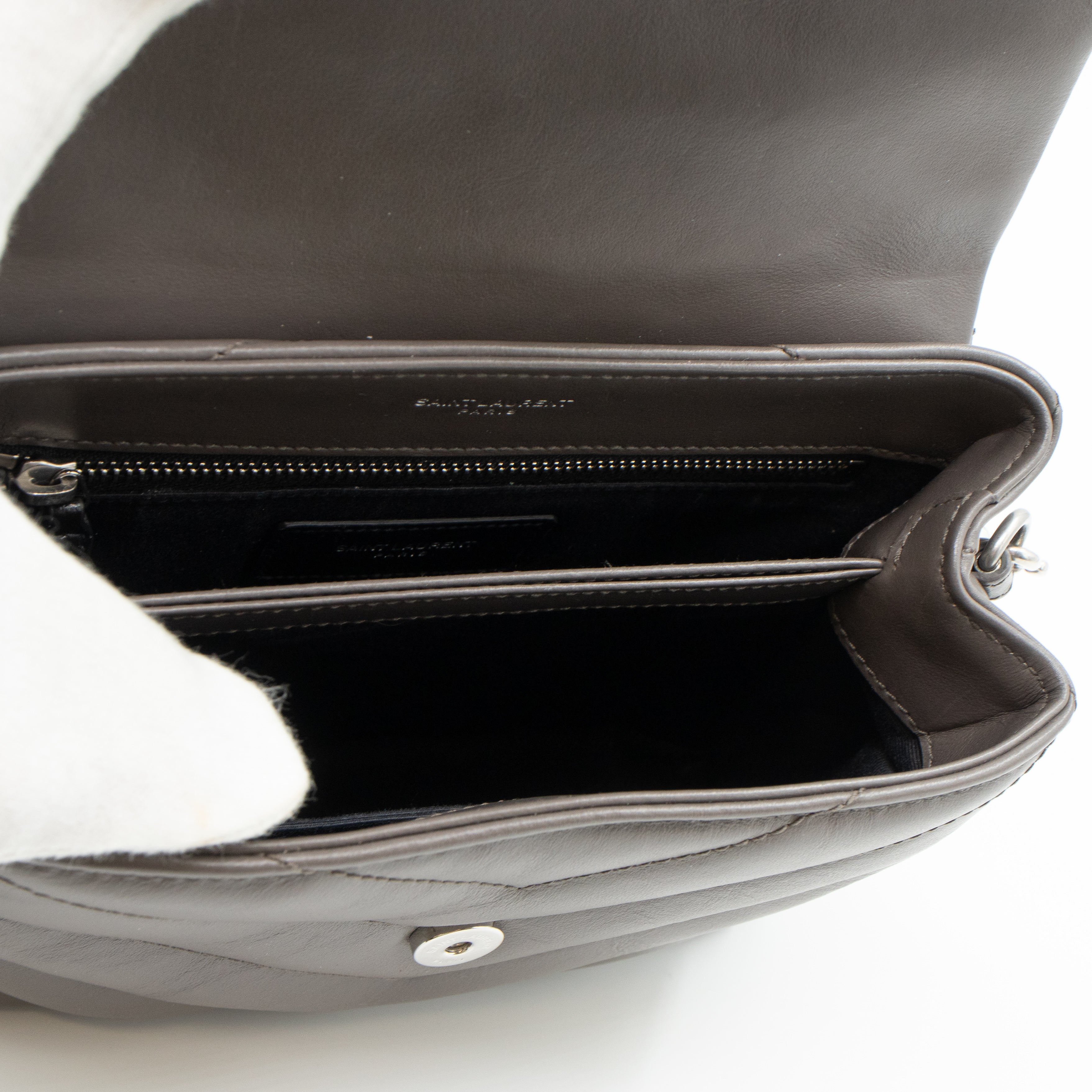 Loulou Toy Grey Leather