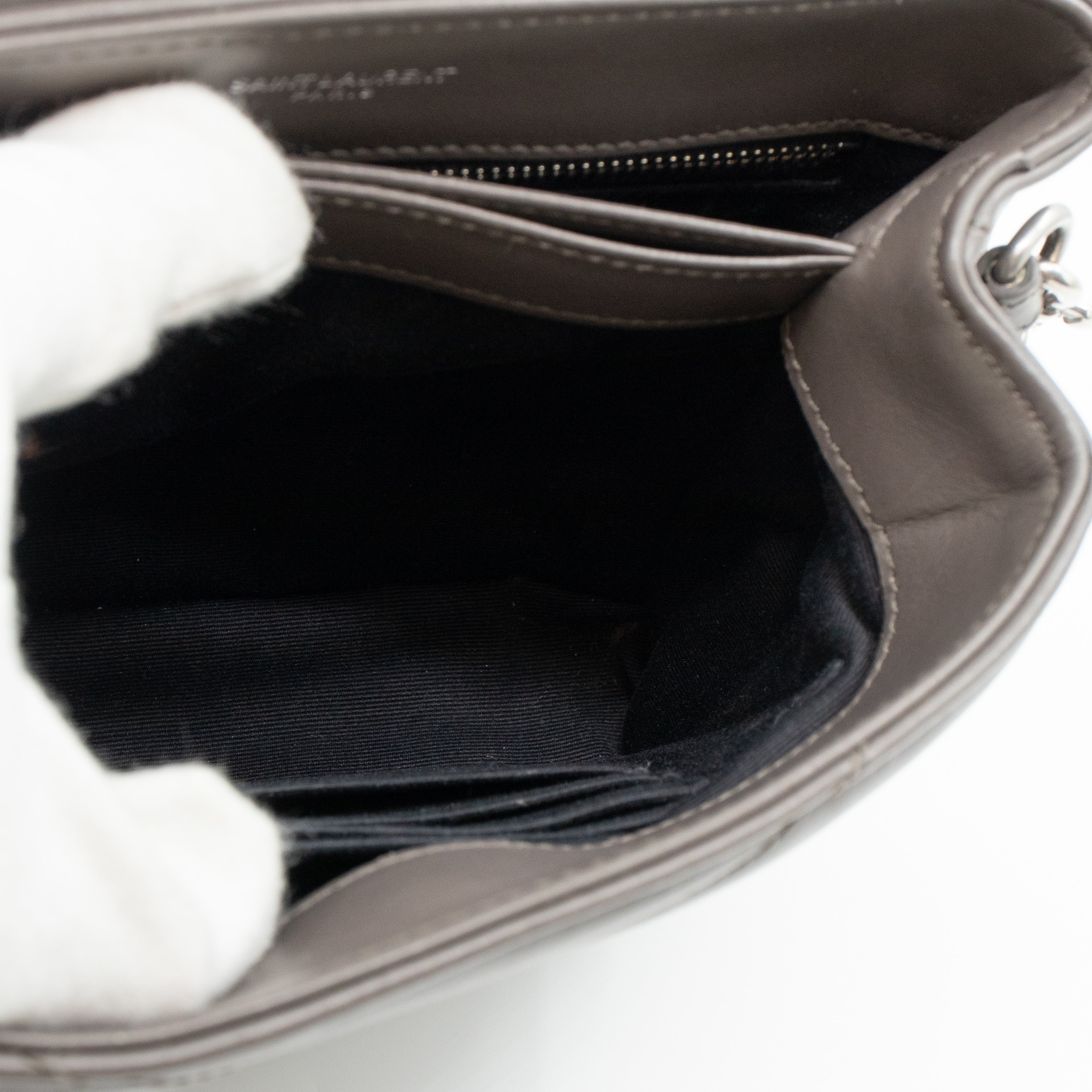 Loulou Toy Grey Leather