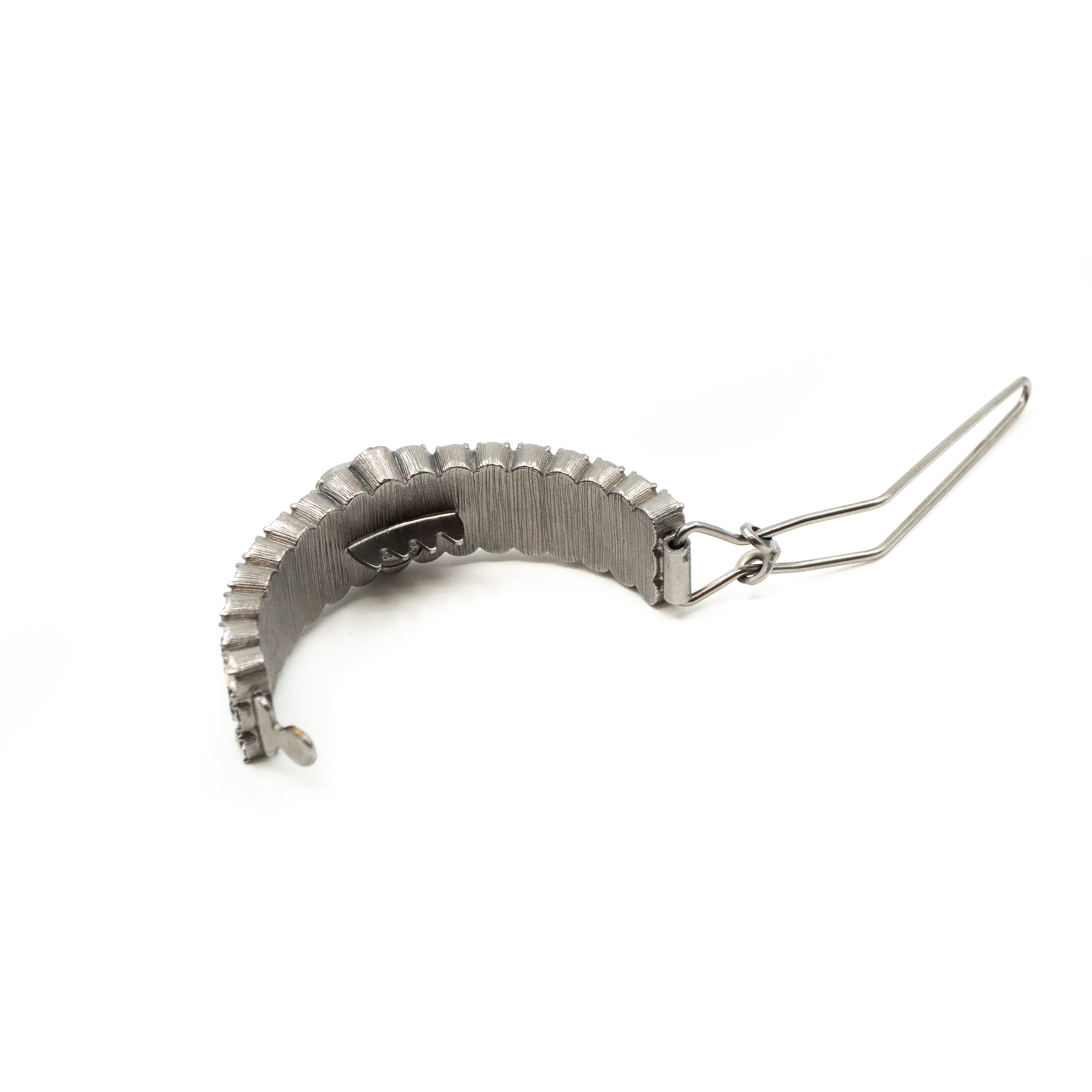CC Crystal Hair Clip Ruthenium
