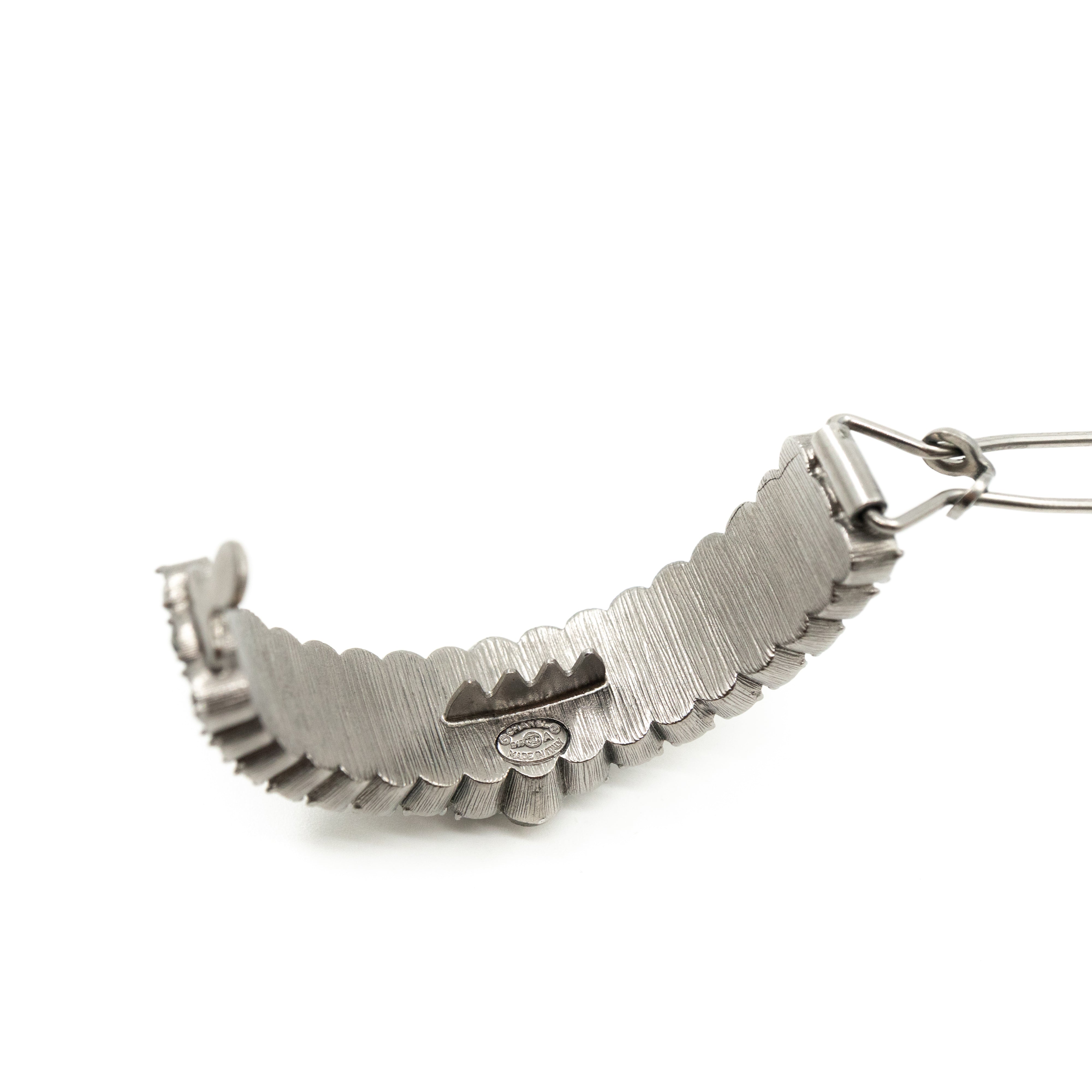 CC Crystal Hair Clip Ruthenium