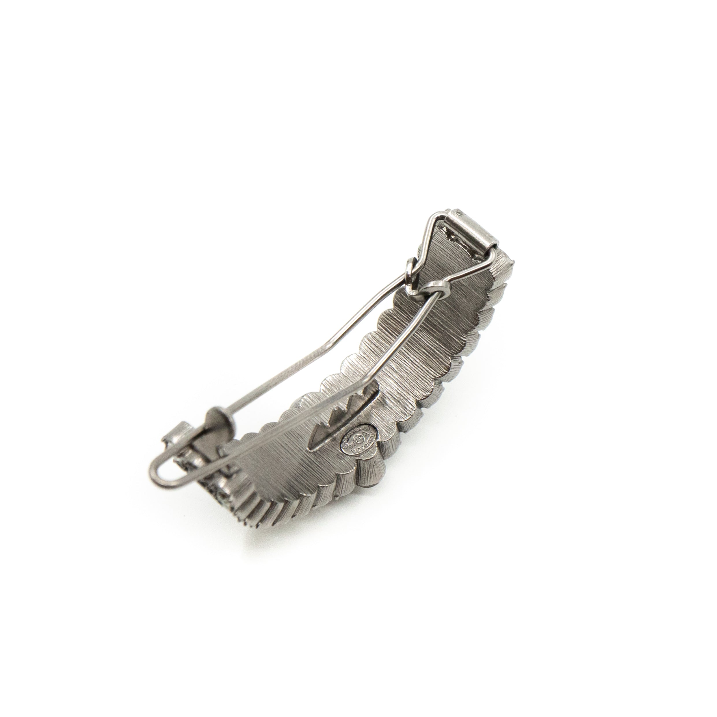CC Crystal Hair Clip Ruthenium