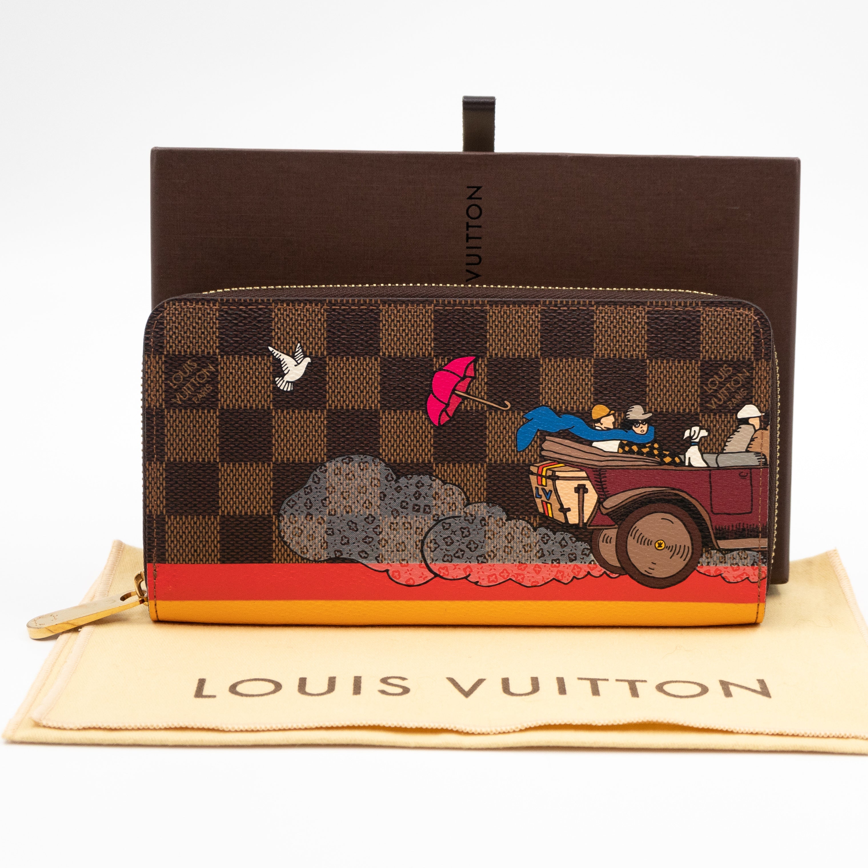 Zippy Wallet Damier Ebene Evasion Orange