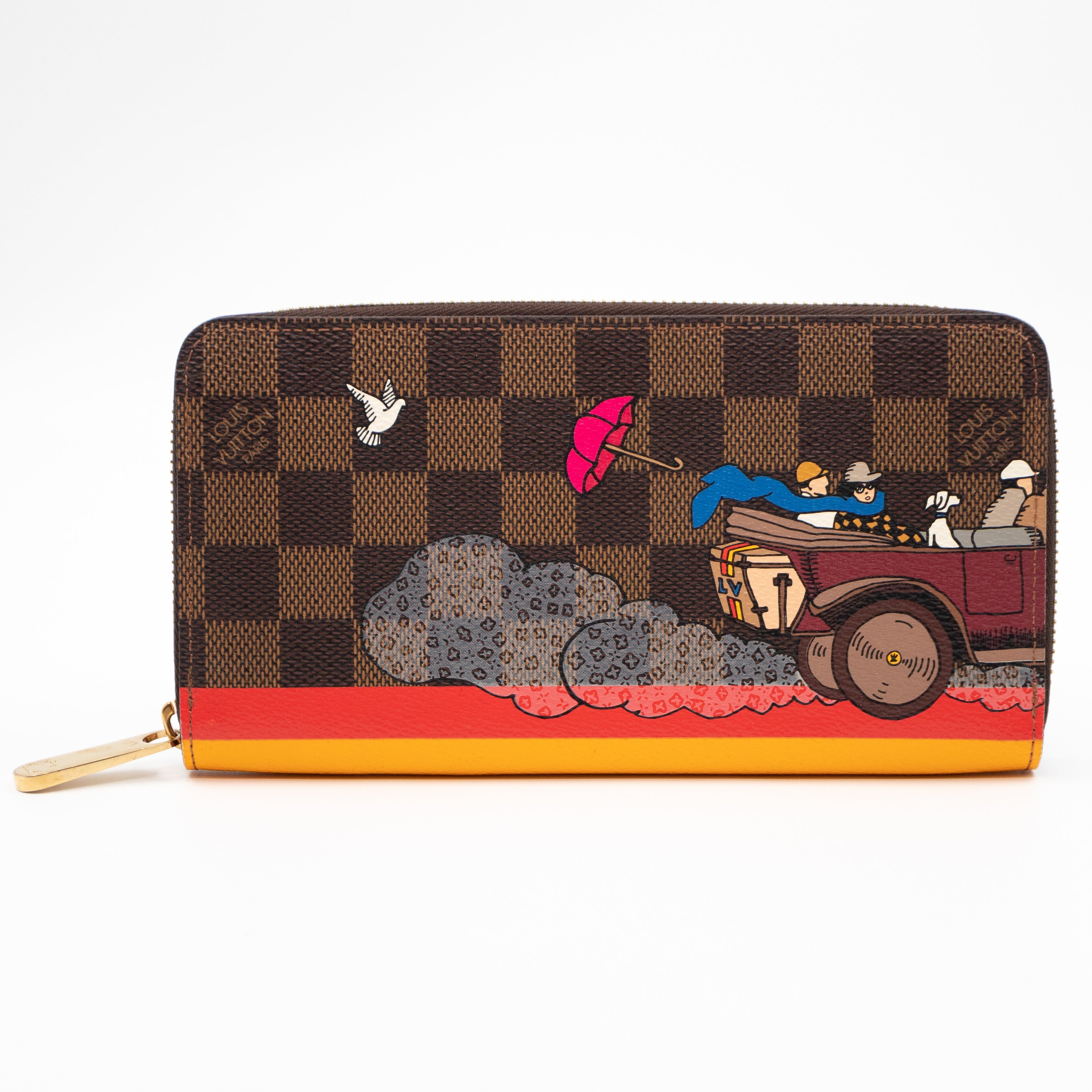 Zippy Wallet Damier Ebene Evasion Orange