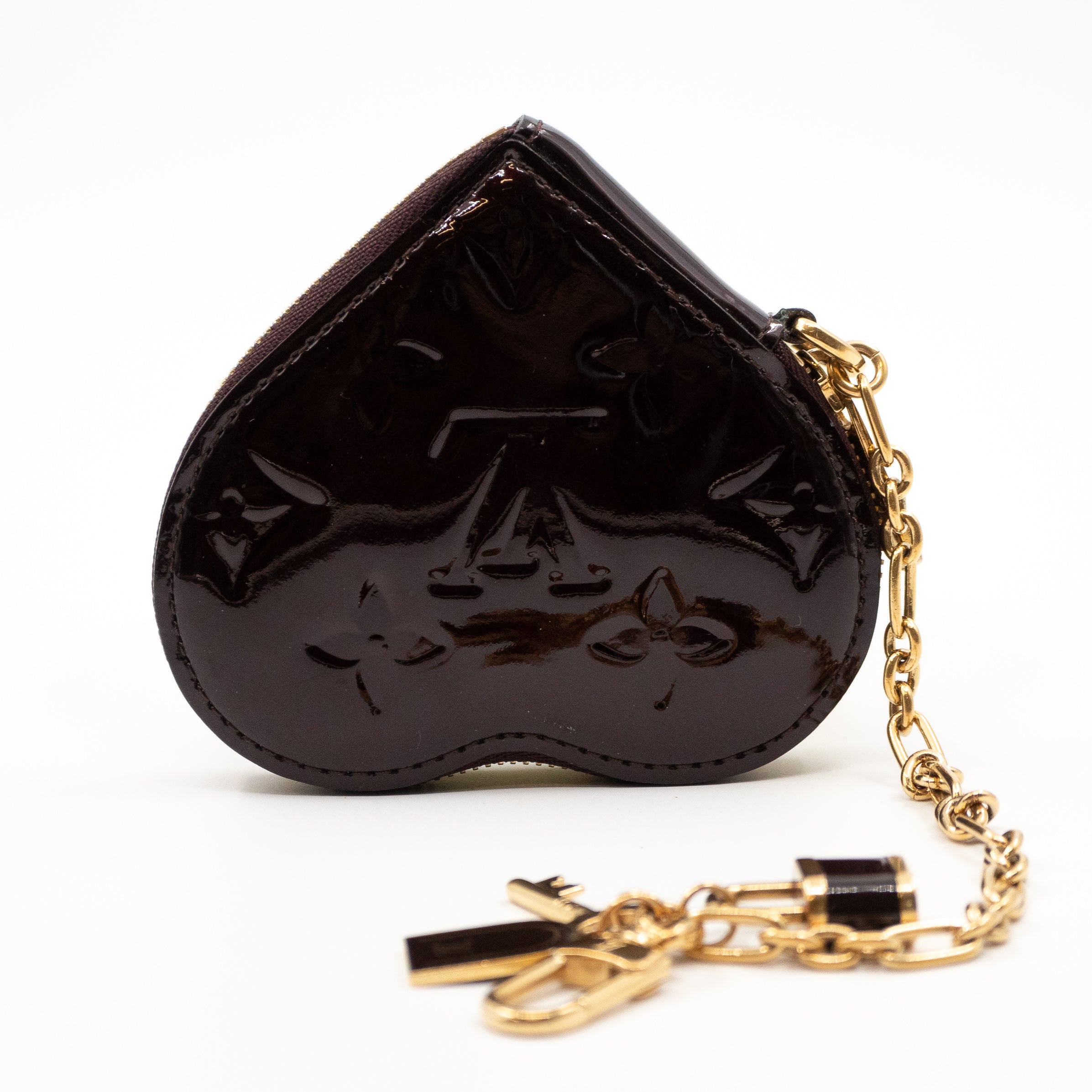 Heart Coin Purse Vernis Amarante
