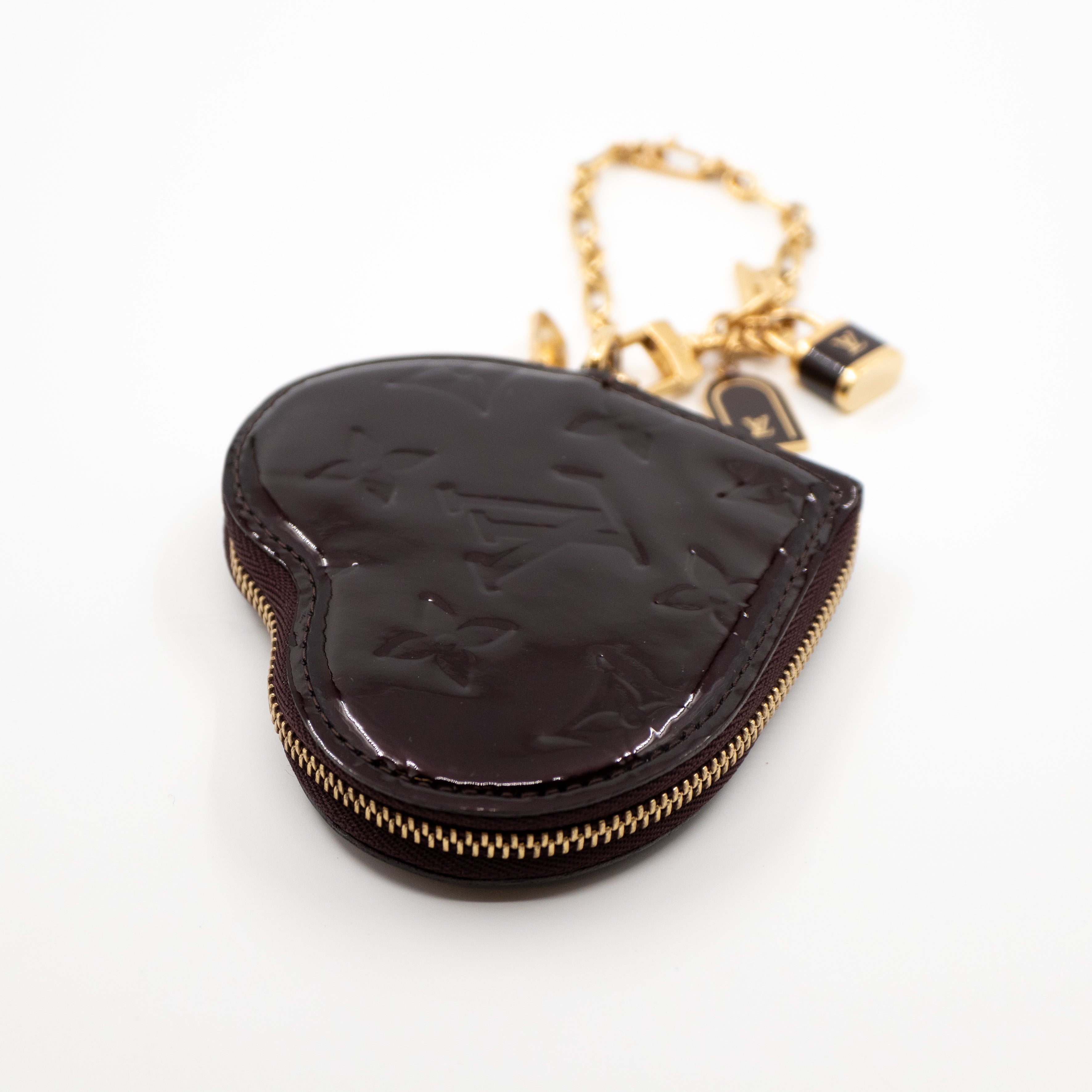 Heart Coin Purse Vernis Amarante
