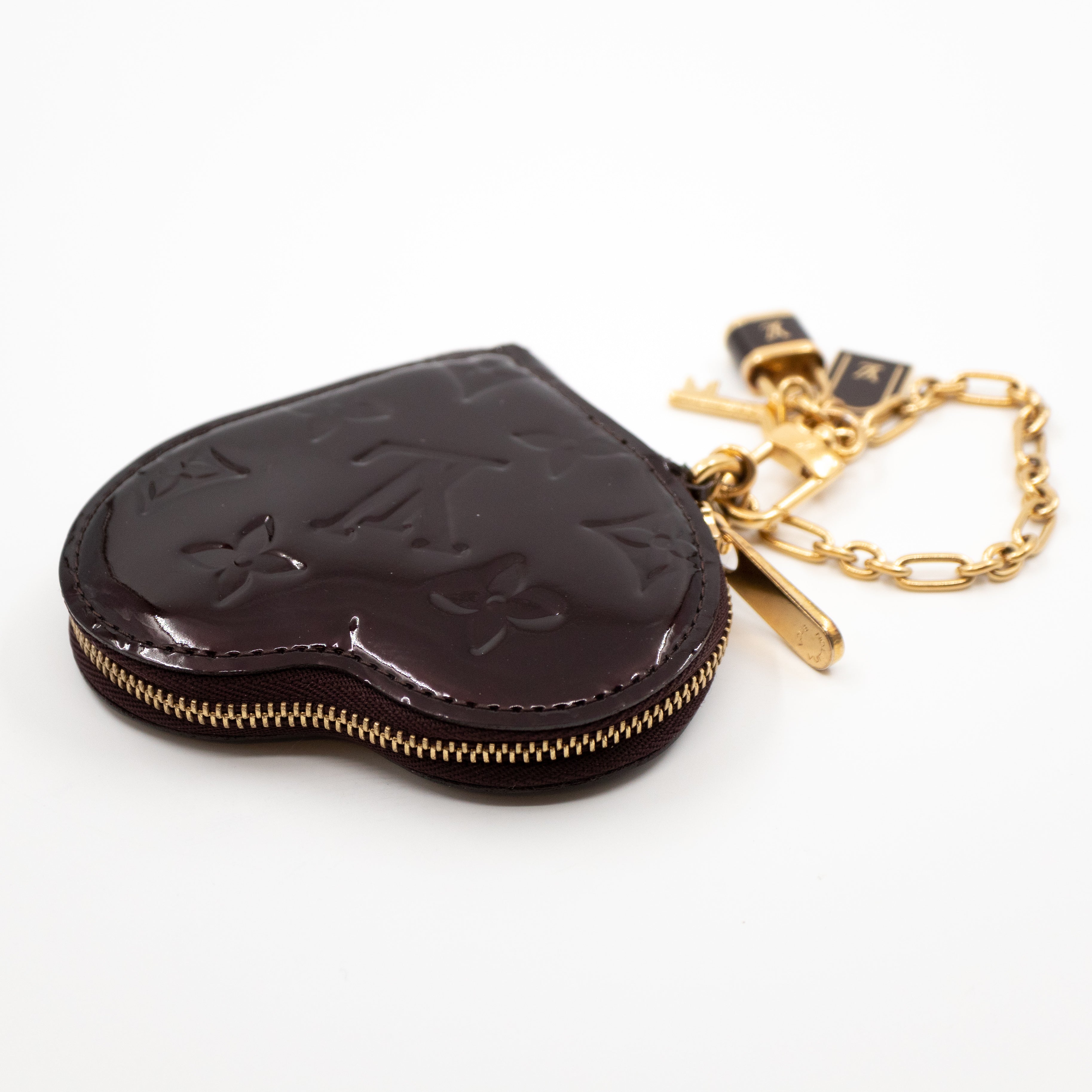 Heart Coin Purse Vernis Amarante