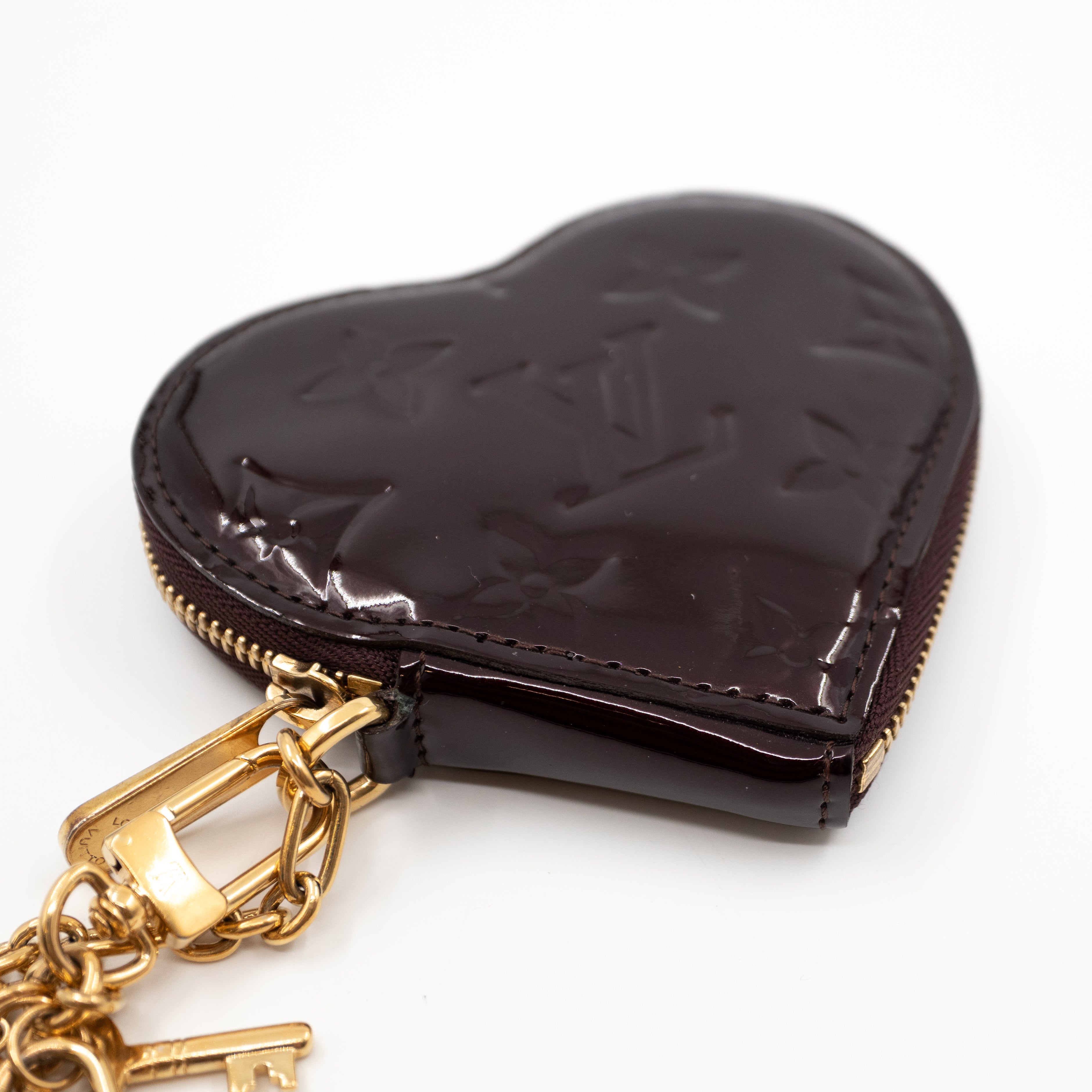Heart Coin Purse Vernis Amarante