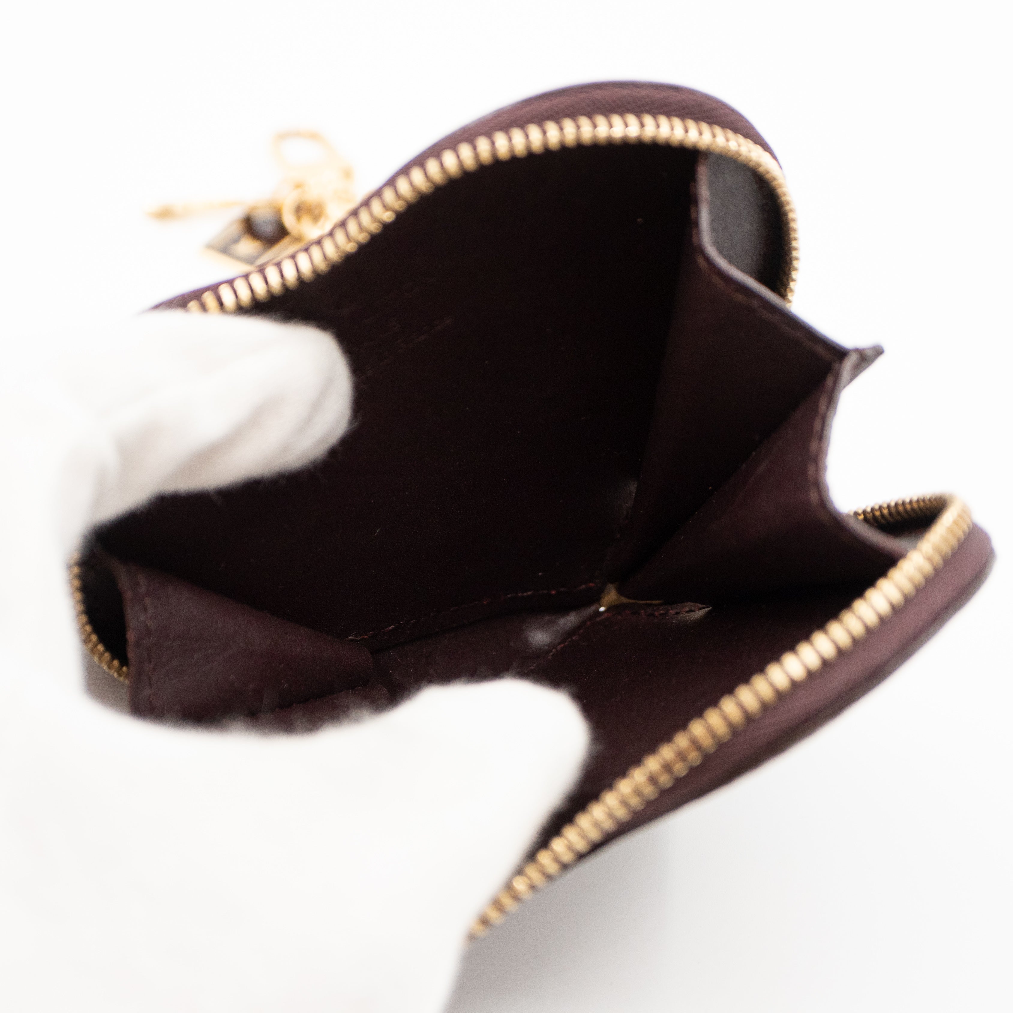 Heart Coin Purse Vernis Amarante